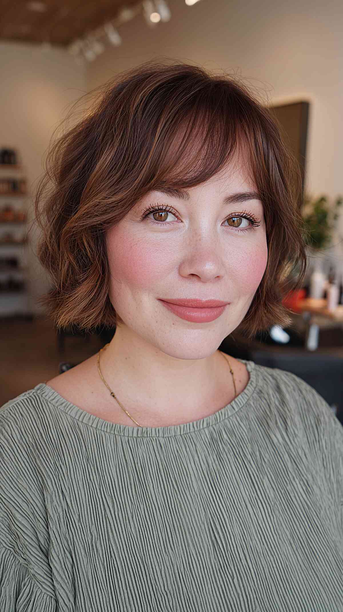 Textured Bob with Wispy Bangs