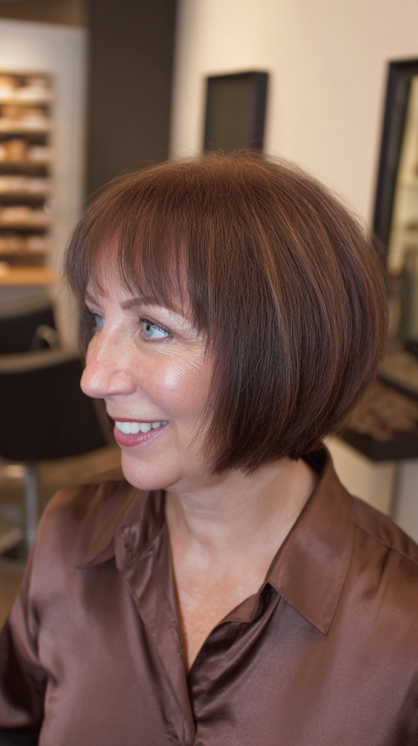 Chic A-Line Bob with Soft Wispy Bangs