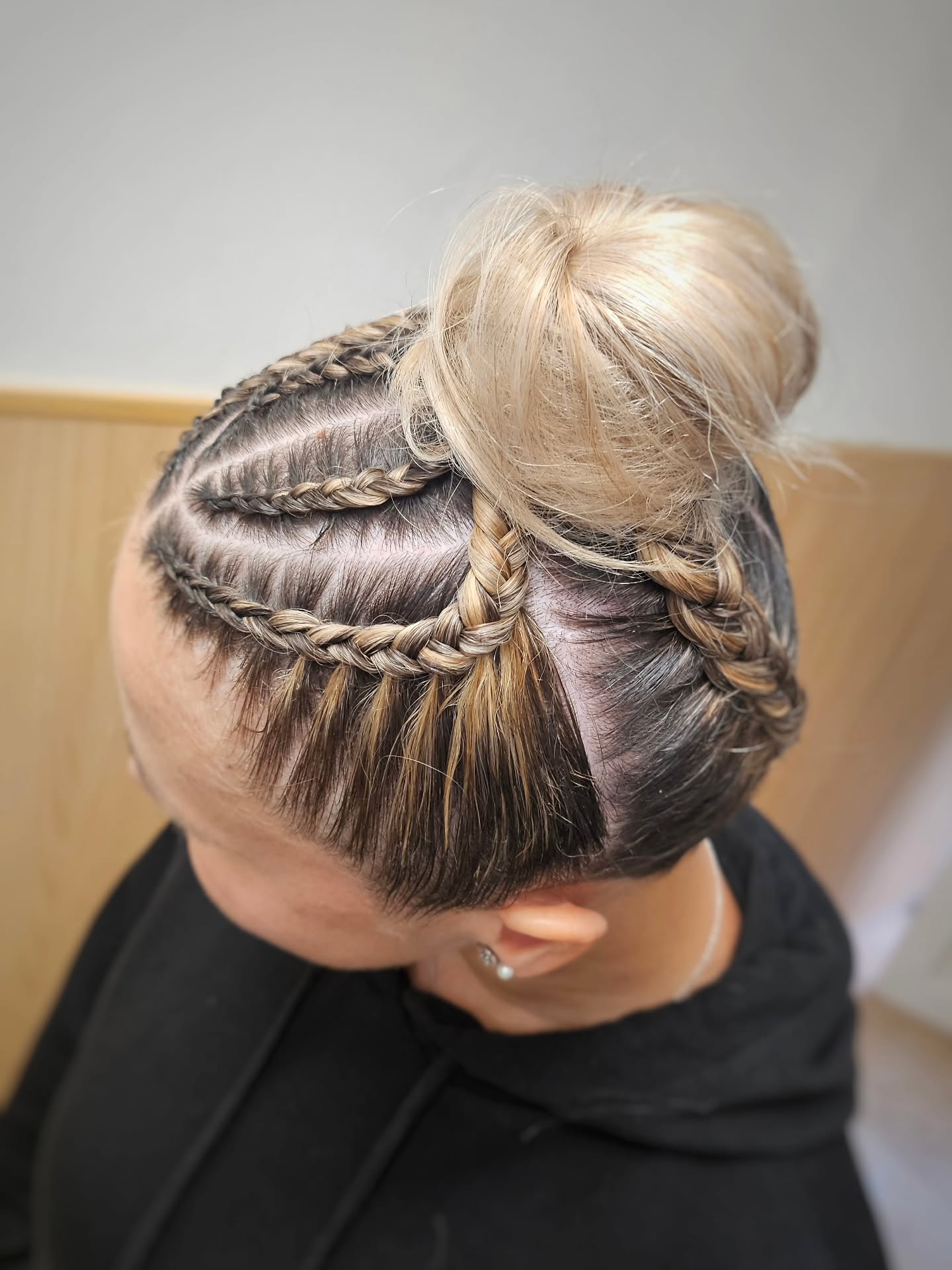 Chic Braids with Top Knot and Undercut