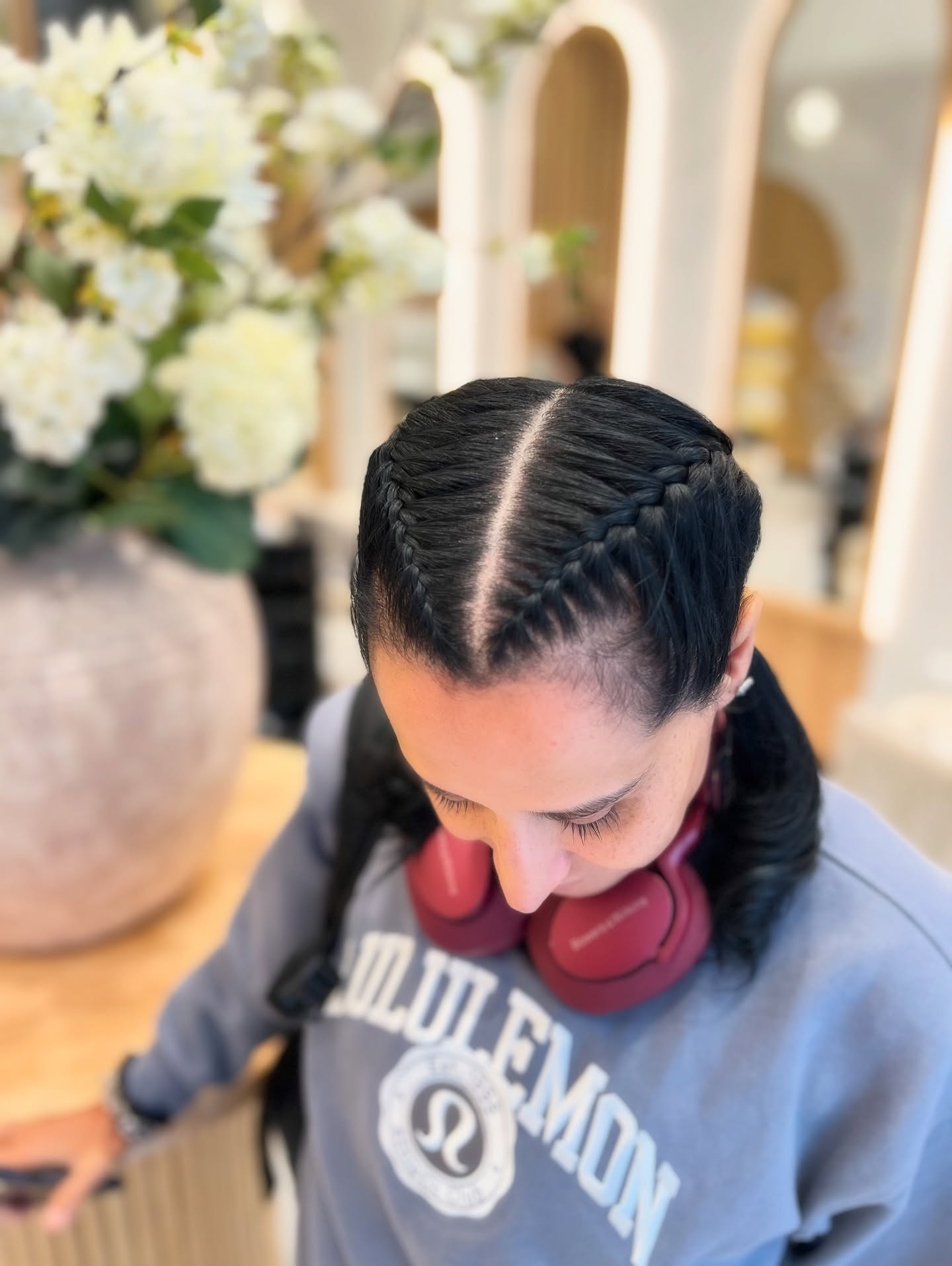 Elegant Double Dutch Braids with Sleek Finish