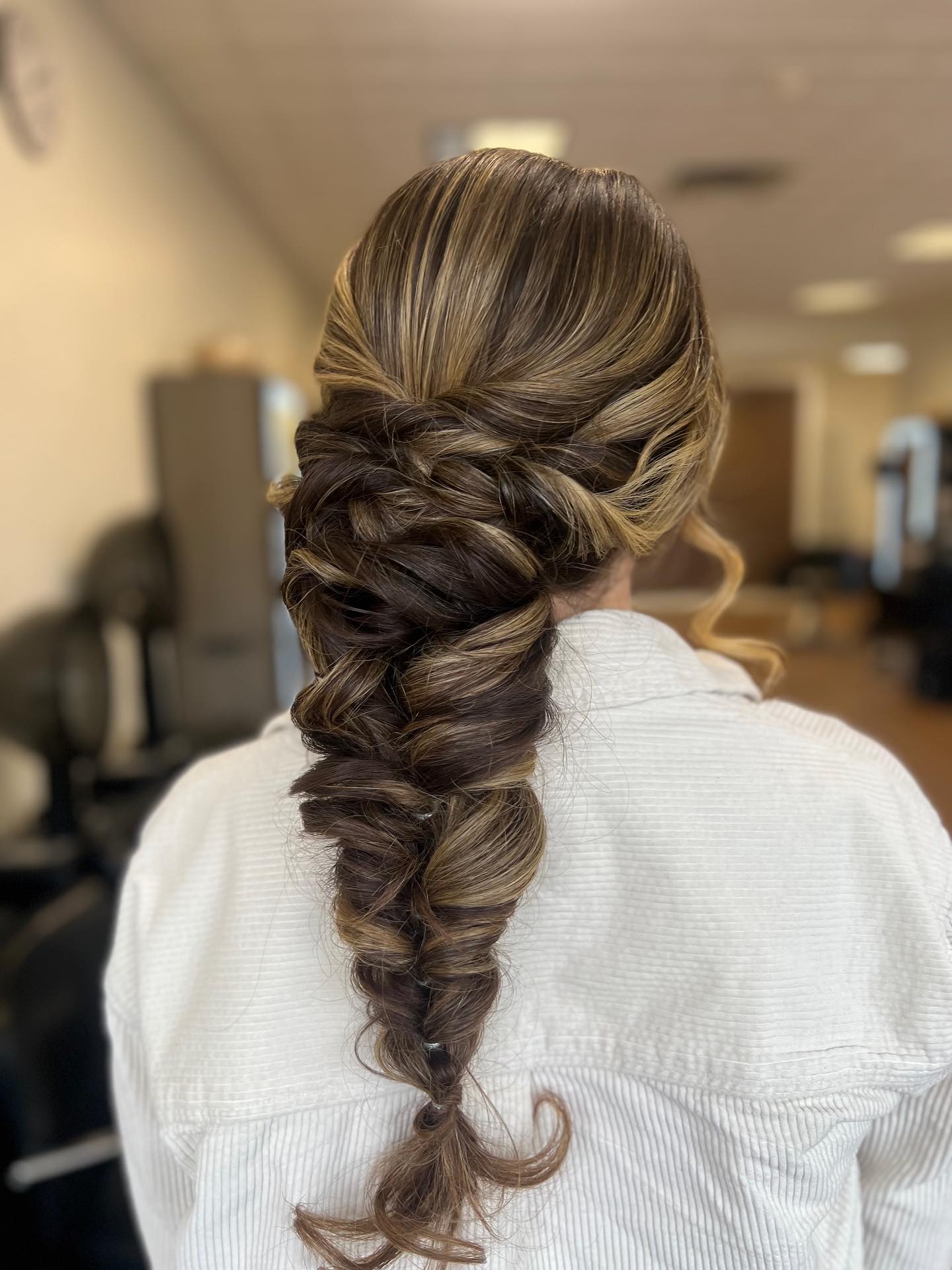 Elegant Twisted Braid with Subtle Highlights