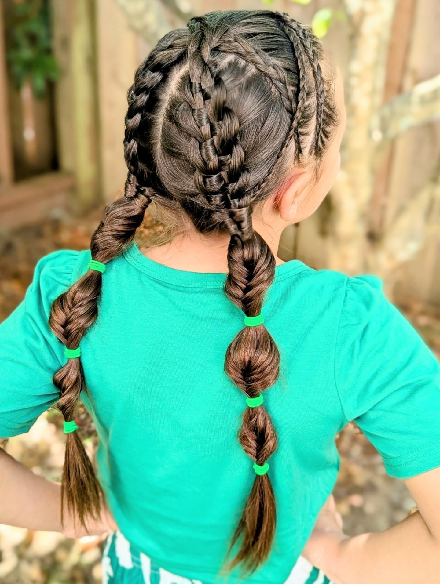 Playful Double Braid with Twisted Tails