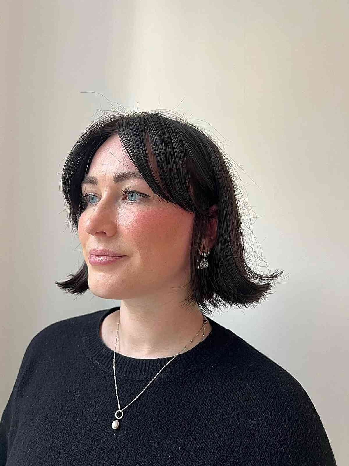 Textured French Bob with Soft Bangs