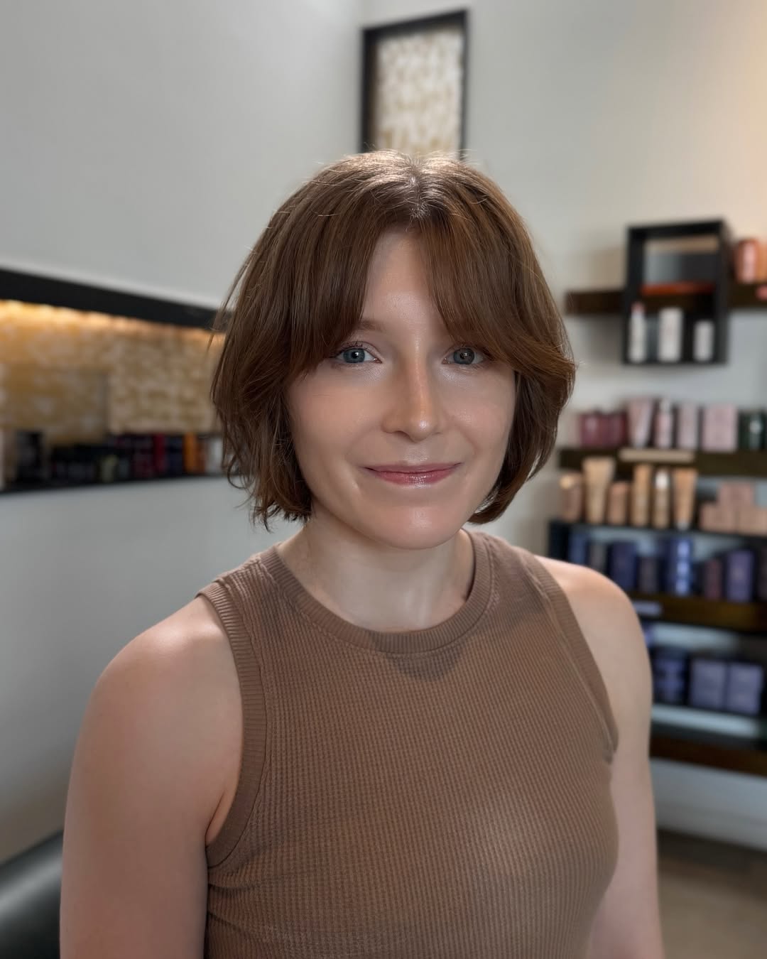 Modern Choppy Bob with Curtain Bangs