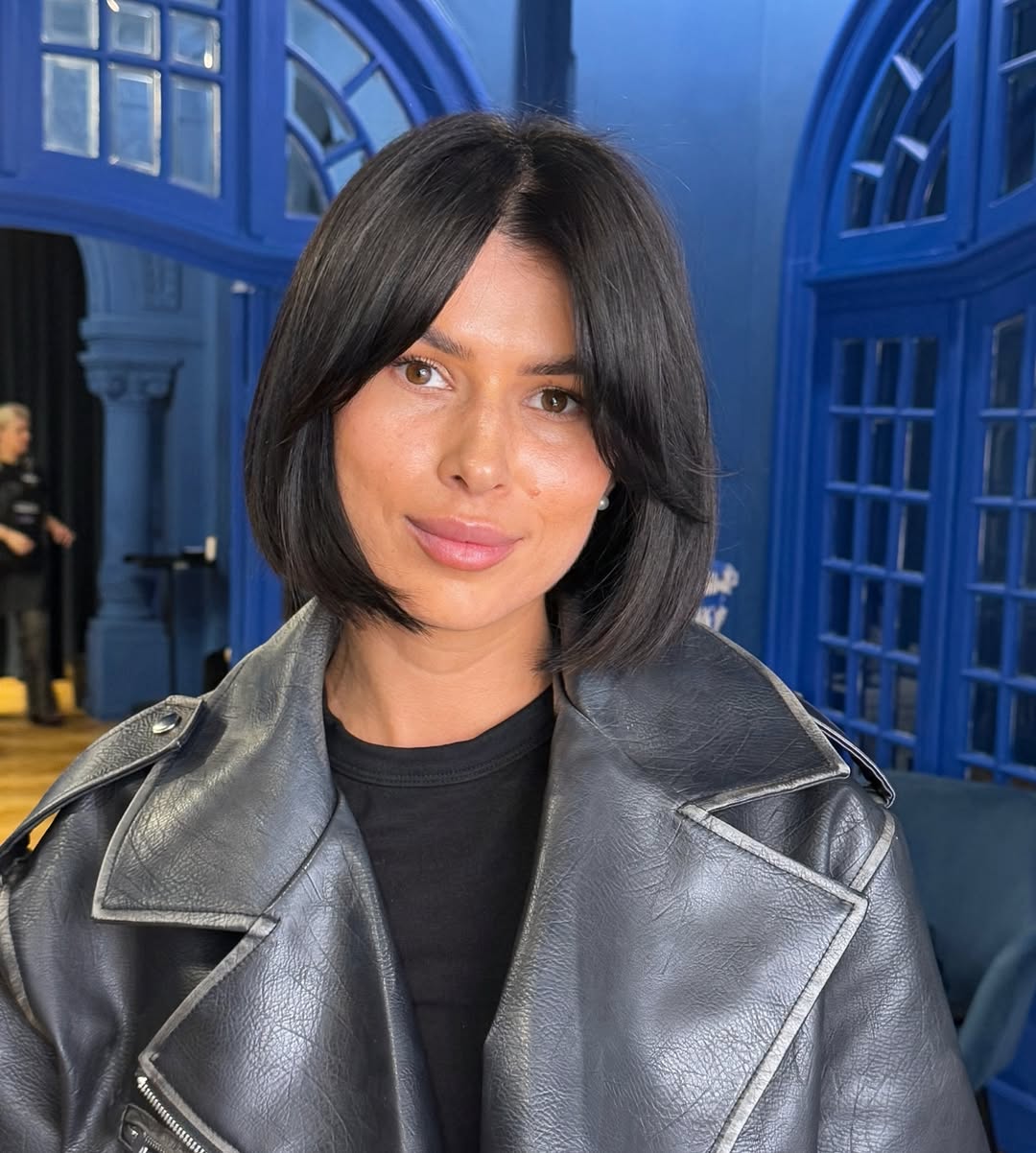 Modern Textured Bob with Curtain Bangs
