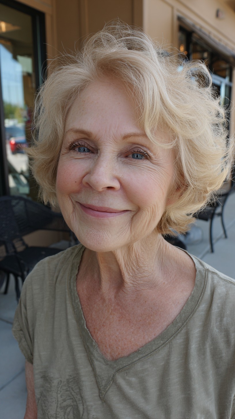 Soft Feathered Shag with Airy Crown and Side-Swept Fringe