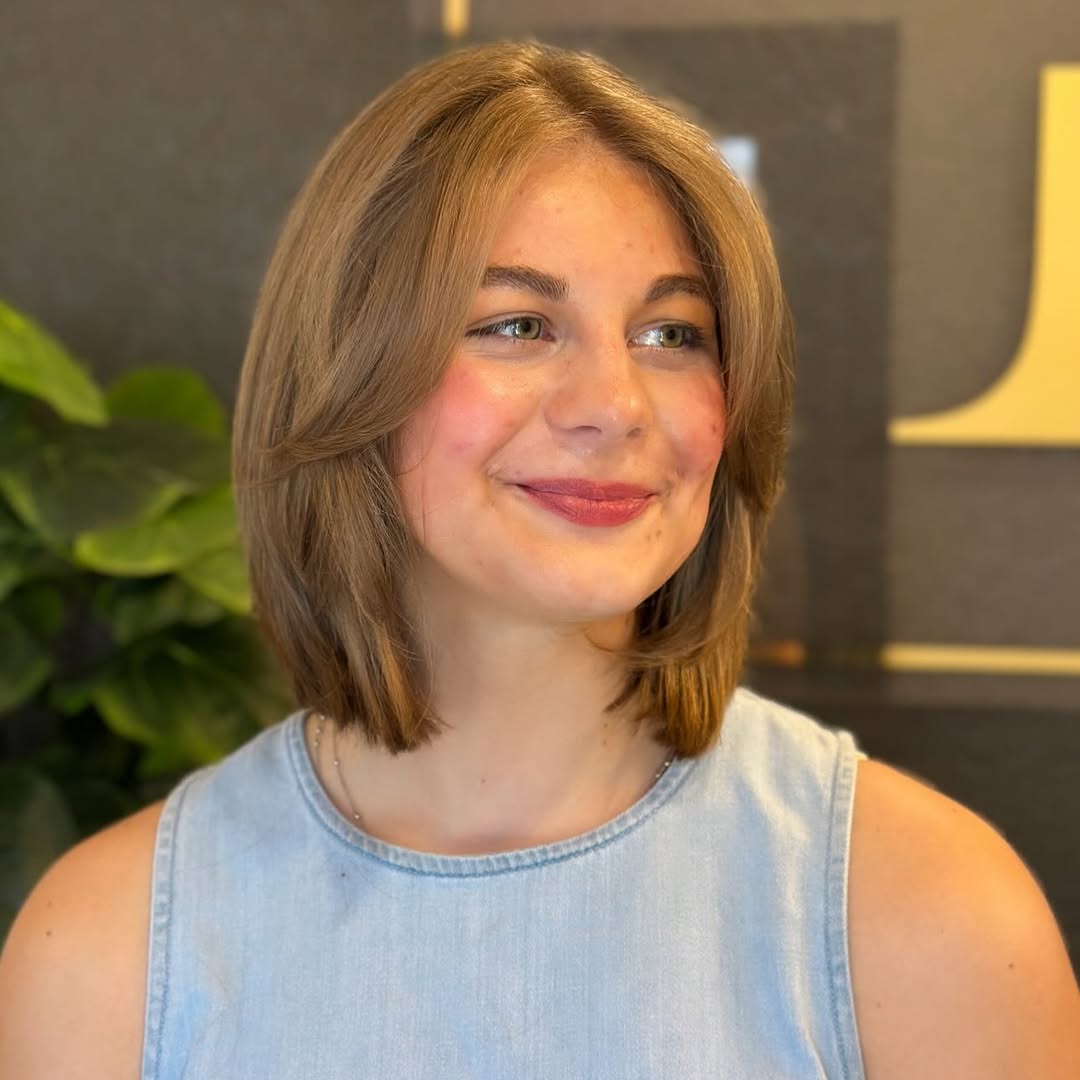 Stylish Short Cut with Soft Curtain Bangs