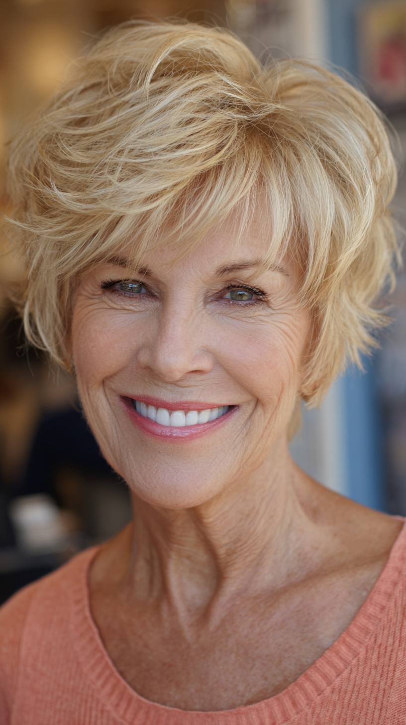 Textured Short Pixie Cut with Soft Volume