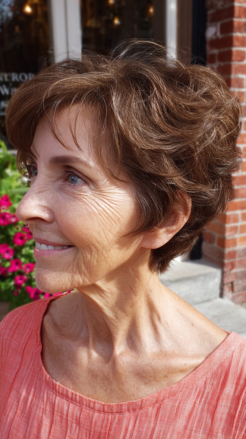 Soft Chestnut Rounded Pixie-Bob with Natural Crown Volume