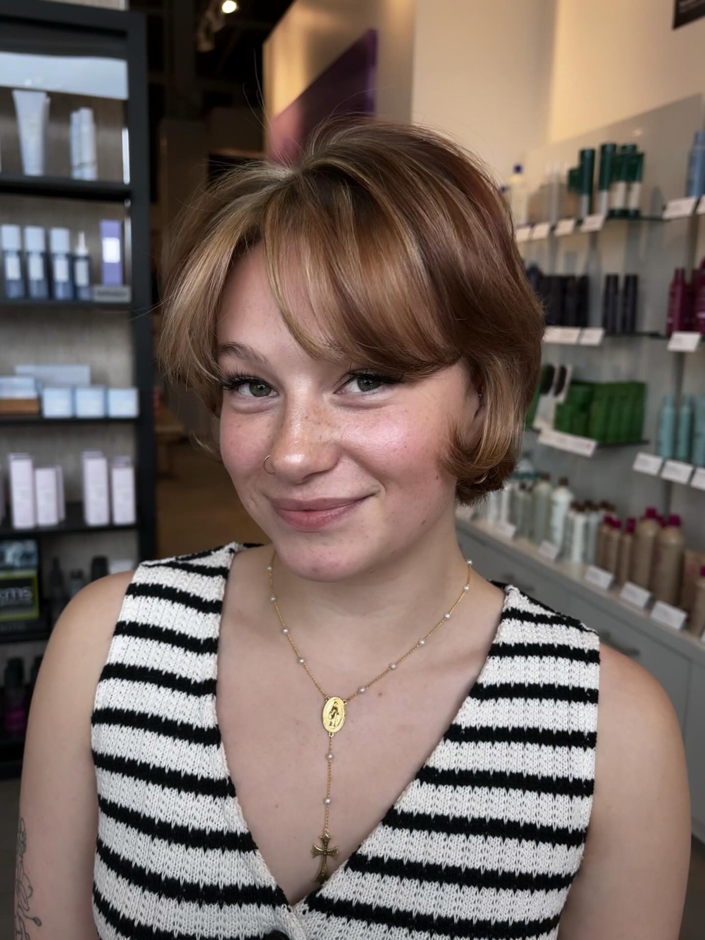 Chic Bixie Cut with Soft Face-Framing Layers