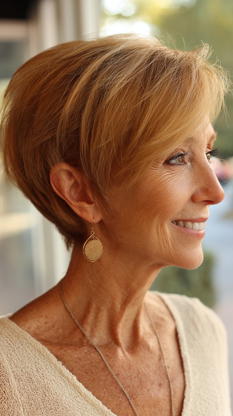 Golden Lifted Graduated Pixie-Bob with Feathered Temple Slice