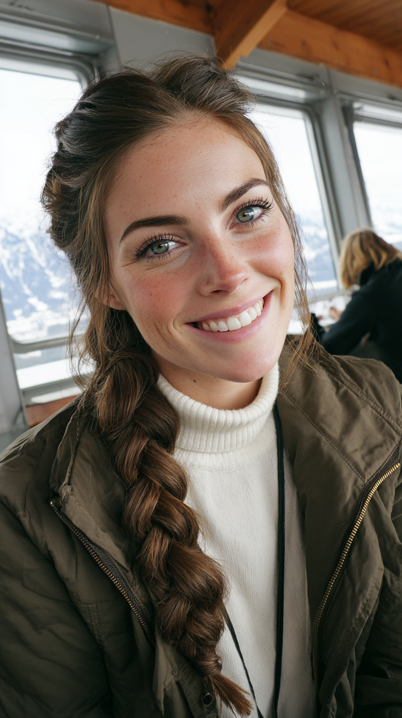 Charming Side Braid with Natural Texture