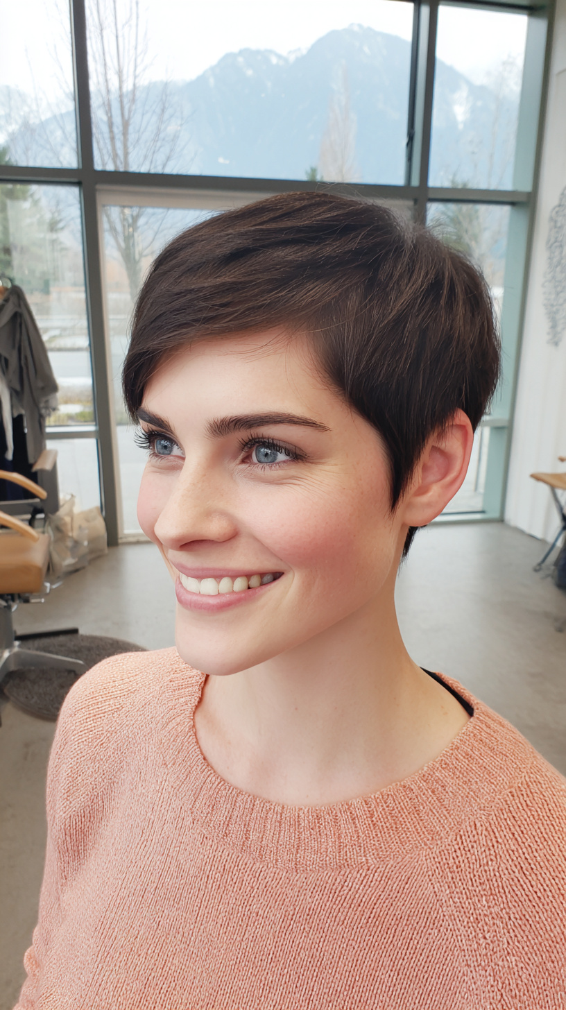 Chic Textured Pixie Cut with Subtle Layers