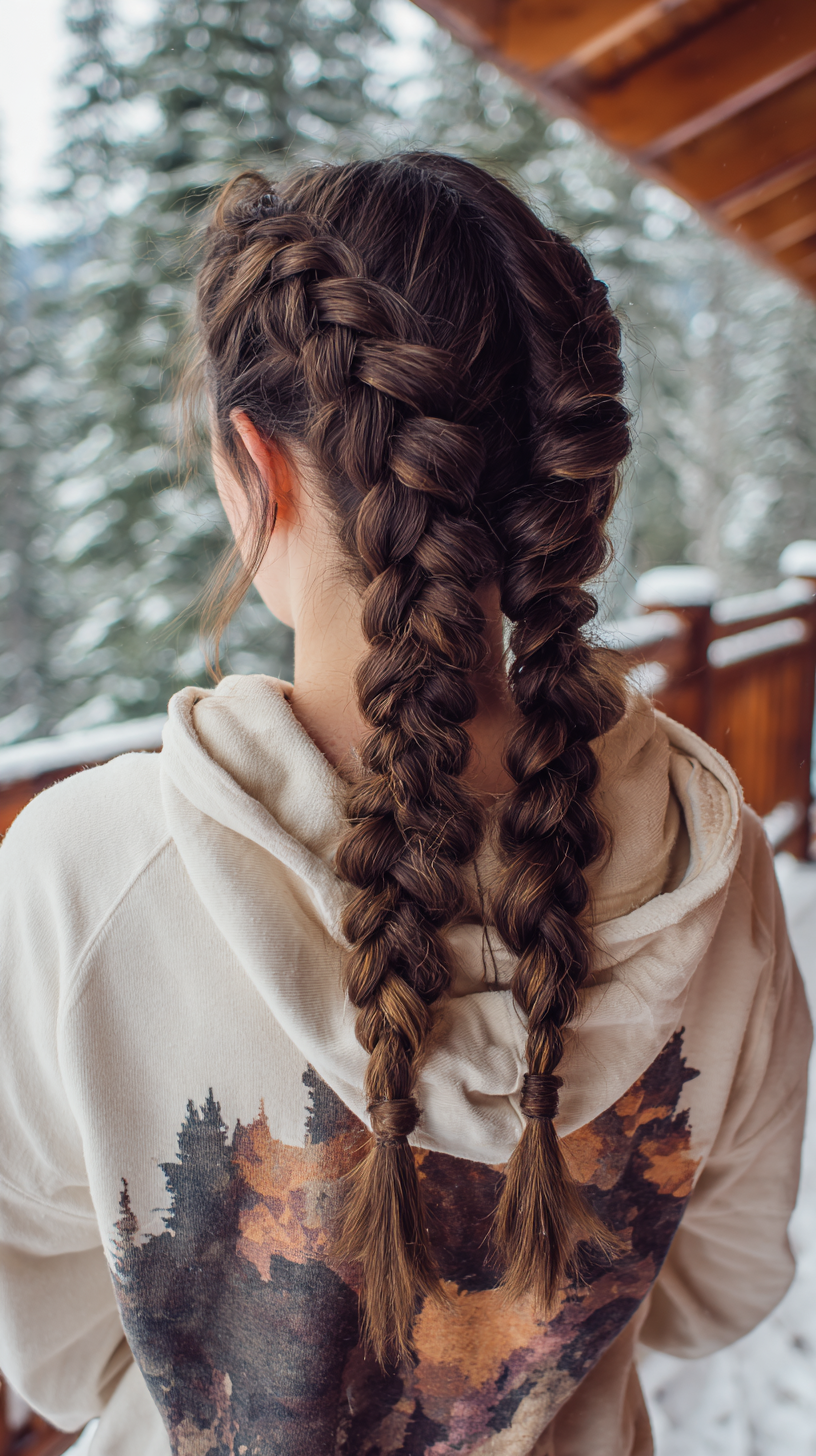 Classic Double Braids for Outdoor Adventures