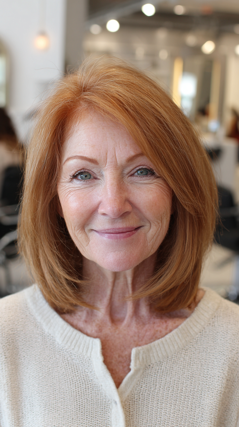 Classic Textured Long Bob with Subtle Layers