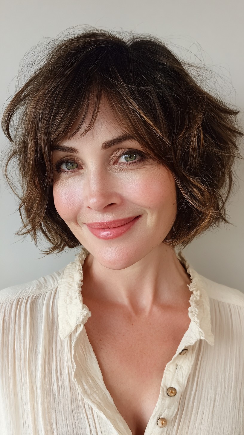 Modern Choppy Bob with Playful Layers