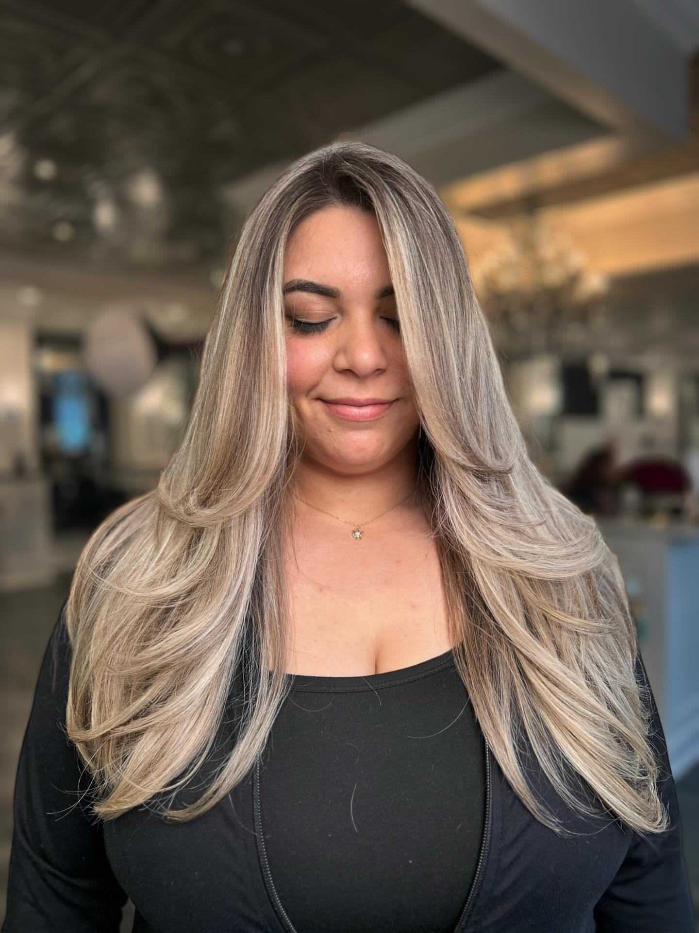 Modern Long Layered Cut with Soft Waves