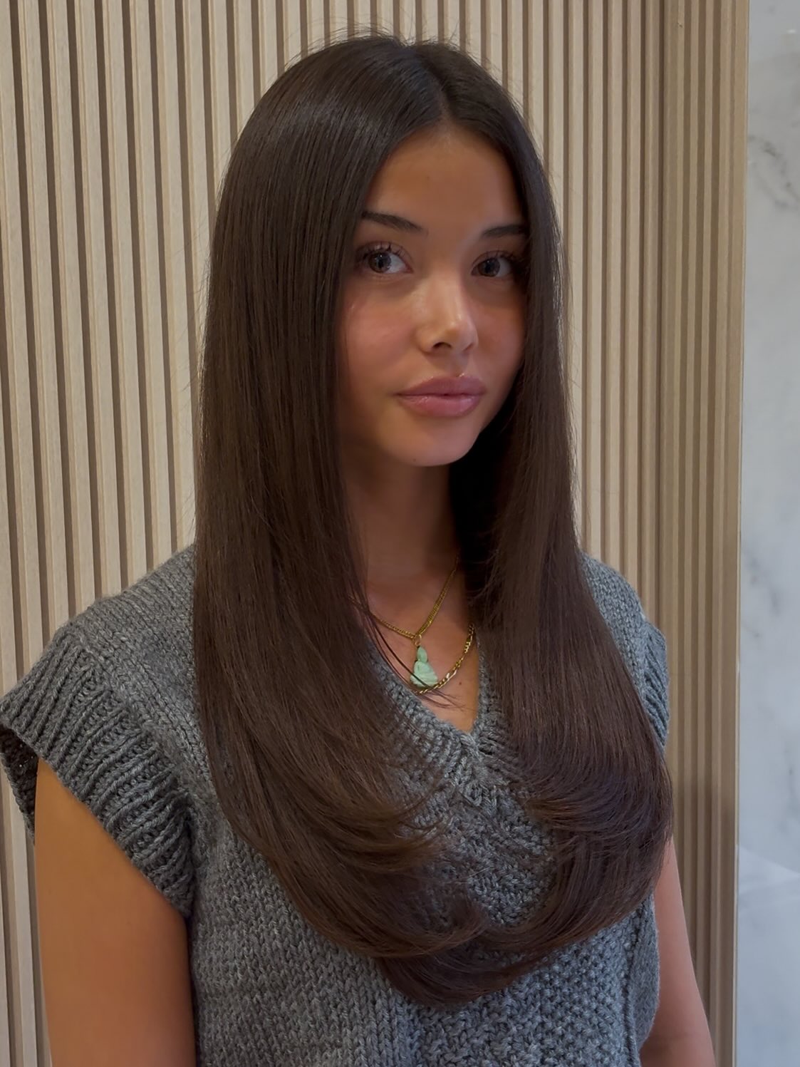 Polished Long Layered Cut with Textured Ends