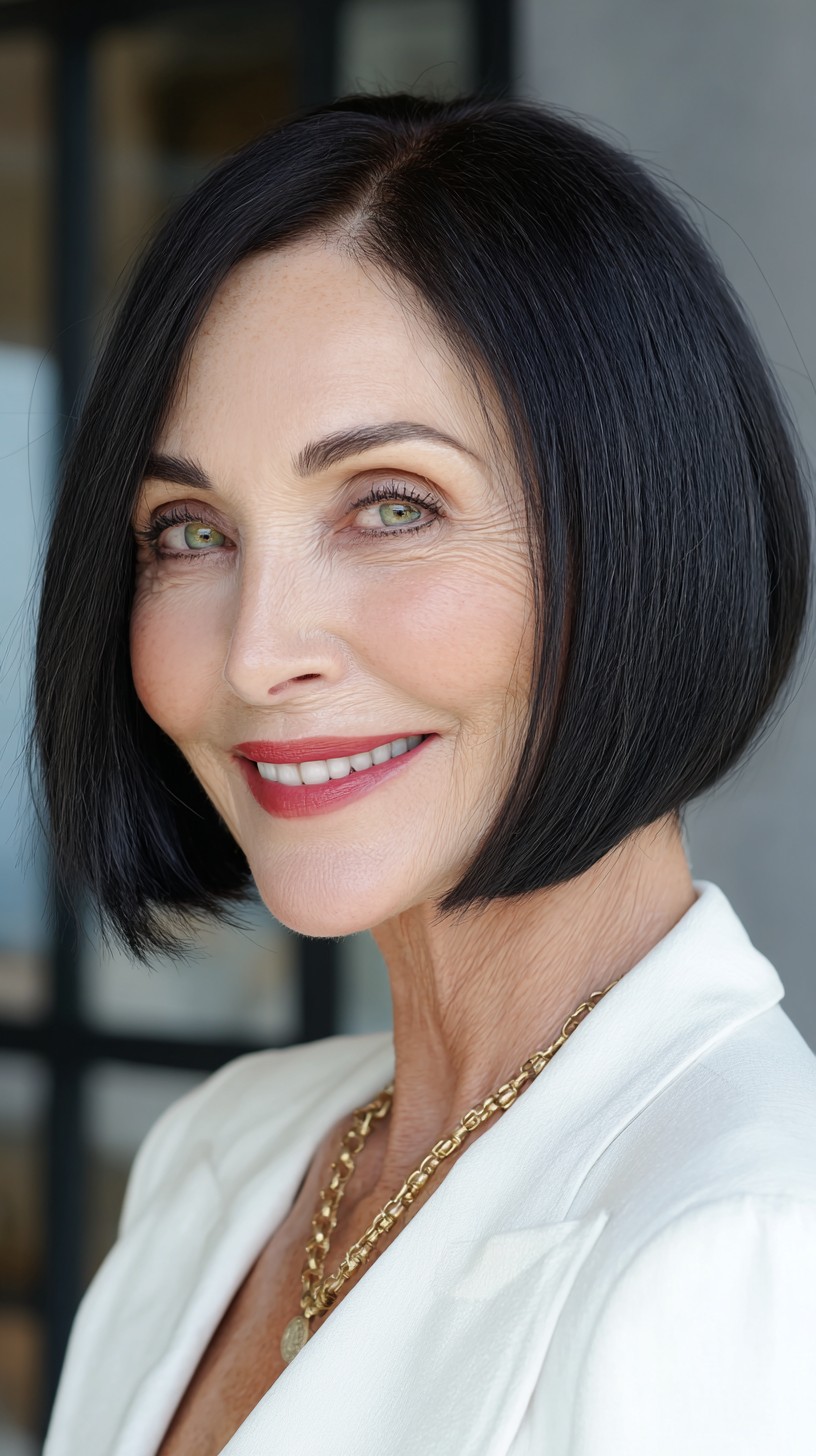 Sleek Graduated Chin-Length Bob with Internal Graduation