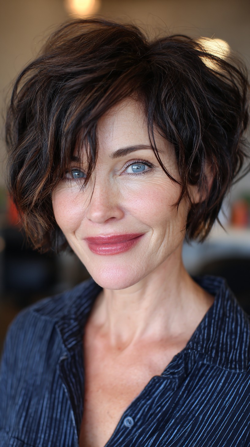 Textured Choppy Bob with Lively Movement
