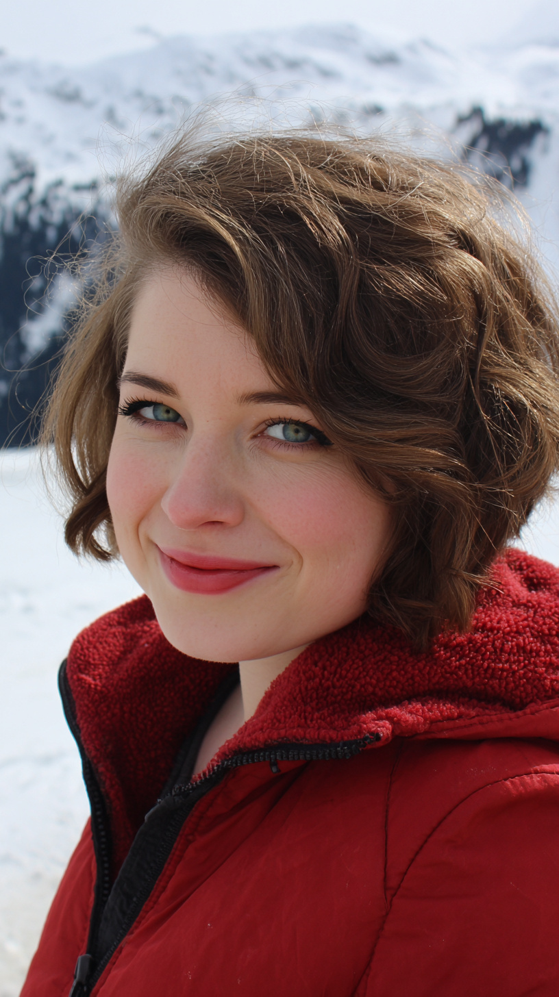 Textured Mid-Length Curly Bob with Natural Volume