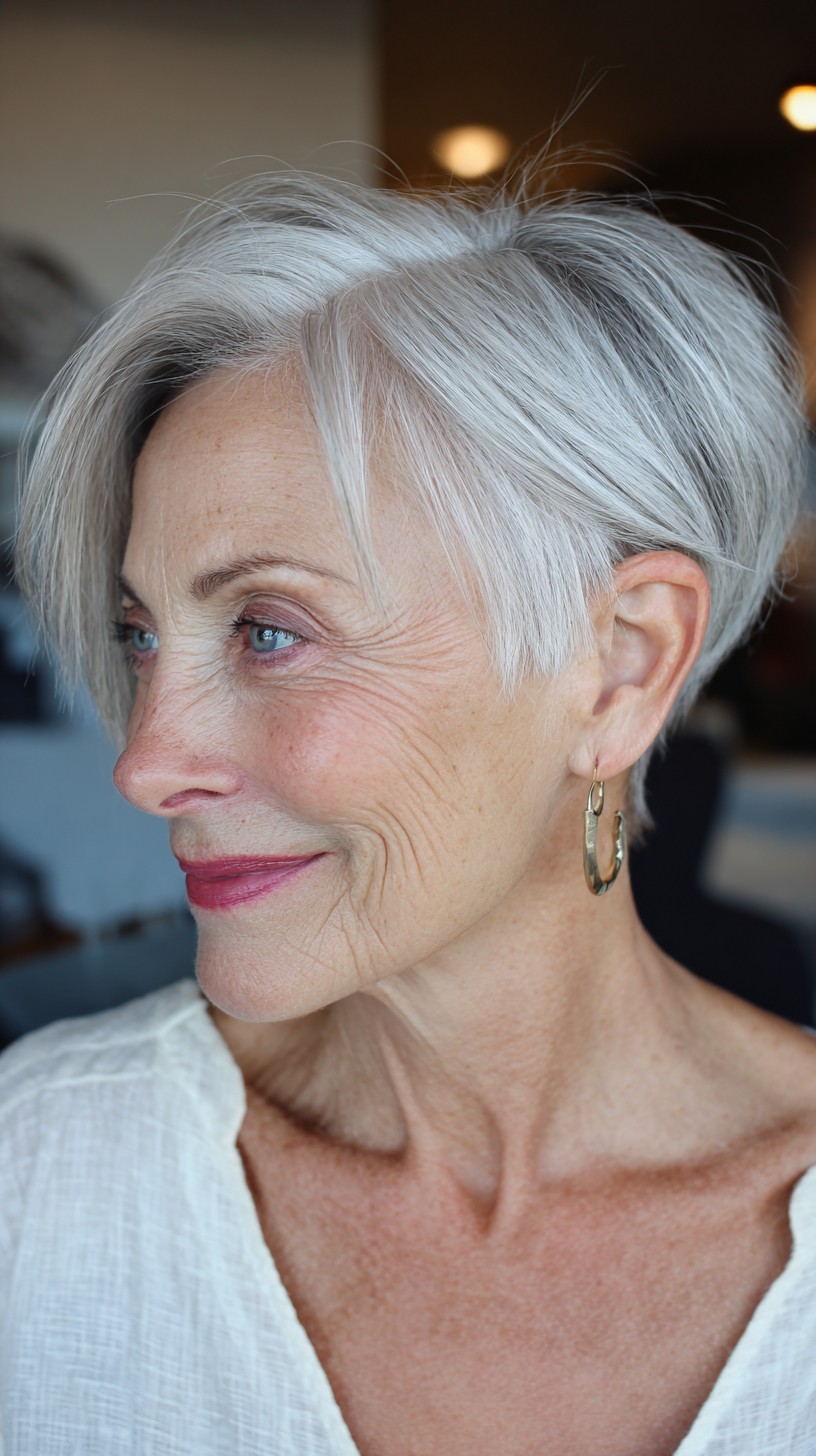 Textured Silver Graduated Pixie-Bob with Soft Layers