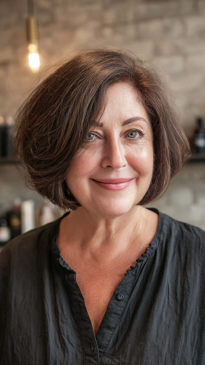 Classic Textured Bob with Subtle Volume