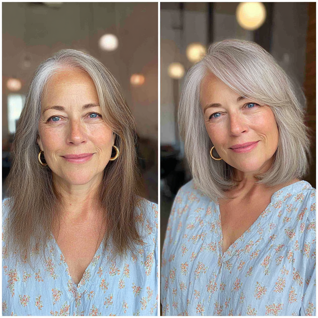 Modern Textured Long Bob with Soft Layers