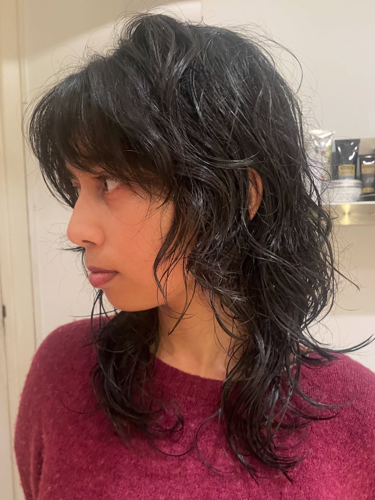 Piecey Medium-Length Shag with Soft Curtain Fringe