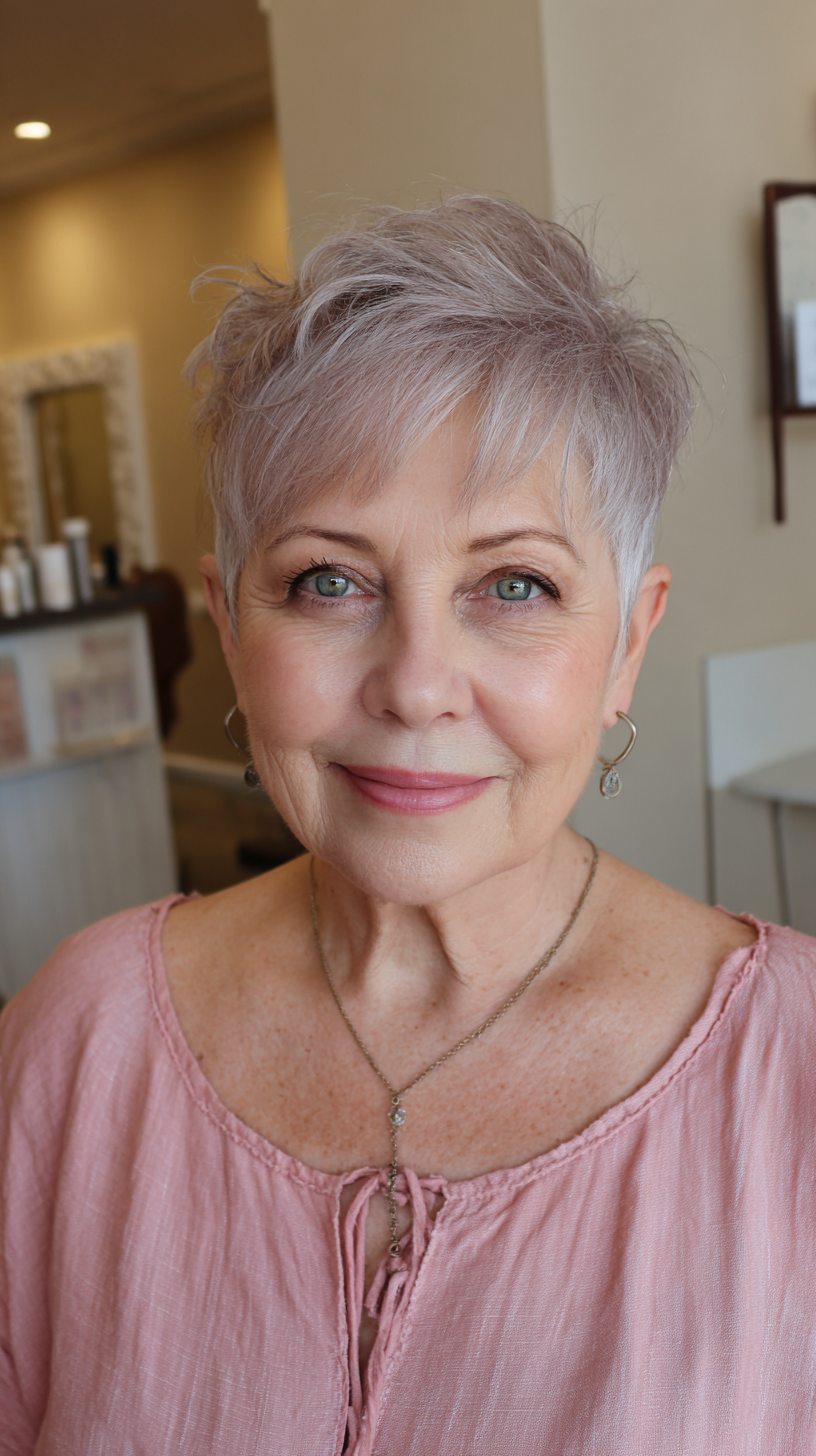 Stylish Short Pixie Cut with Soft Textured Layers