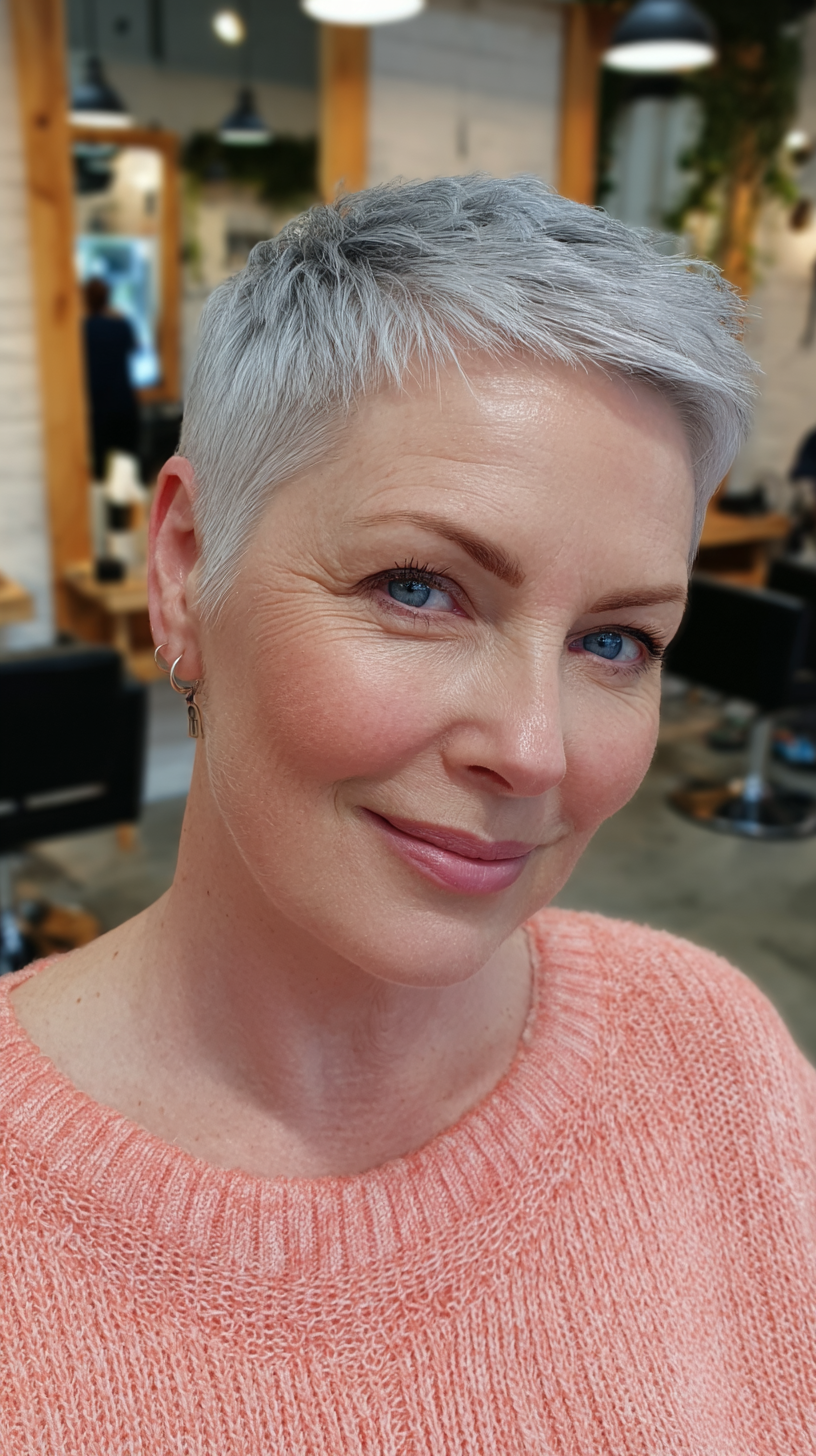 Stylish Textured Pixie Cut with Subtle Volume