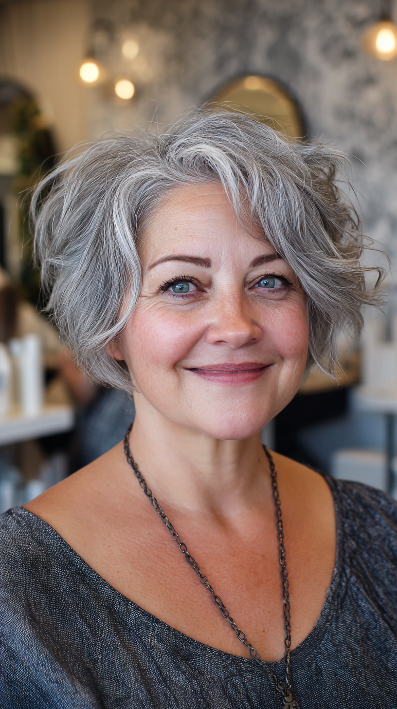 Stylish Textured Short Cut with Soft Waves