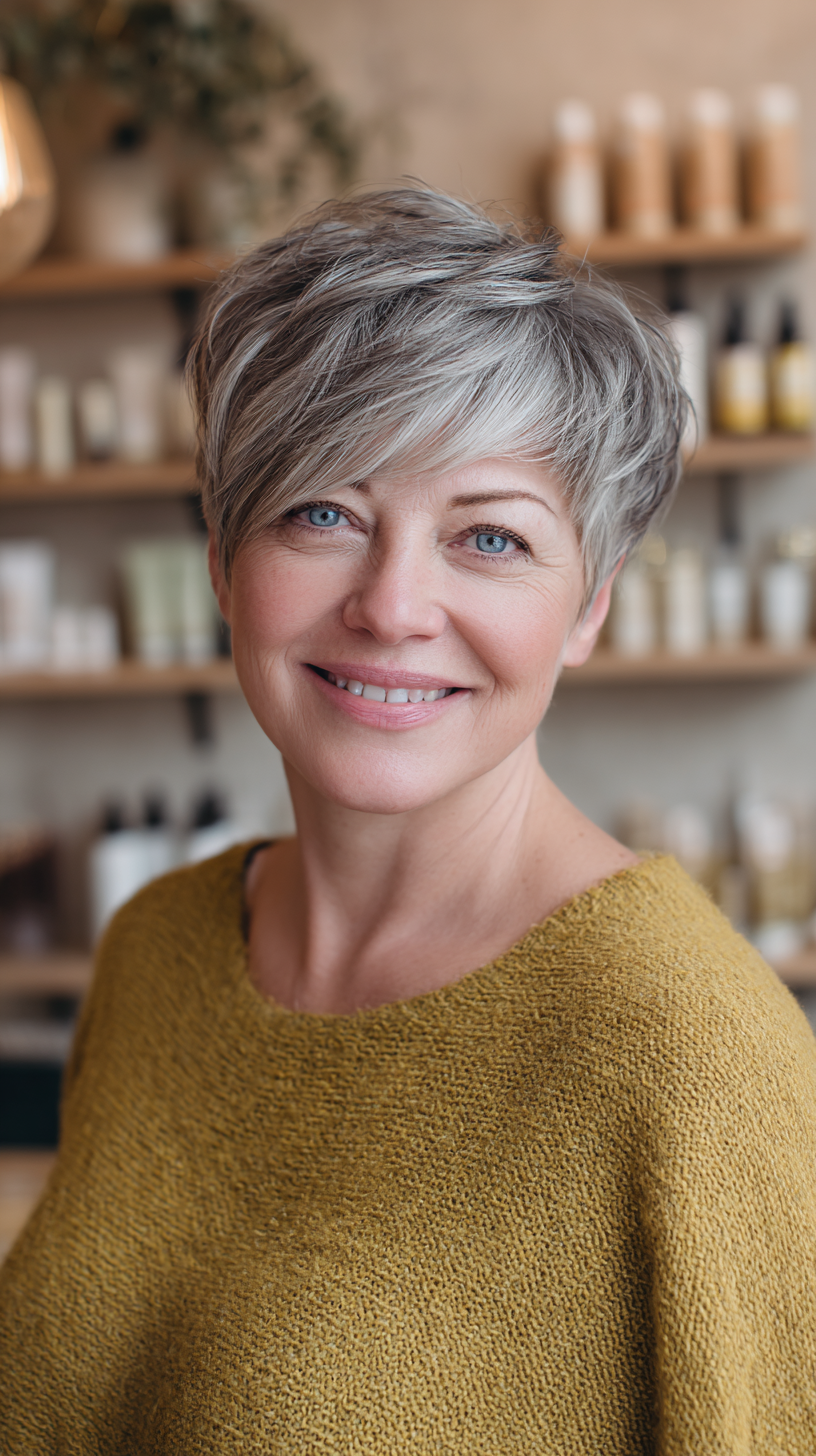 Textured Pixie Cut with Soft Layers