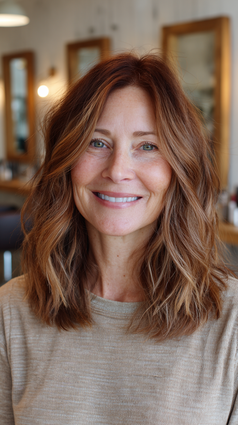 Warm Chocolate Waves with Subtle Highlights