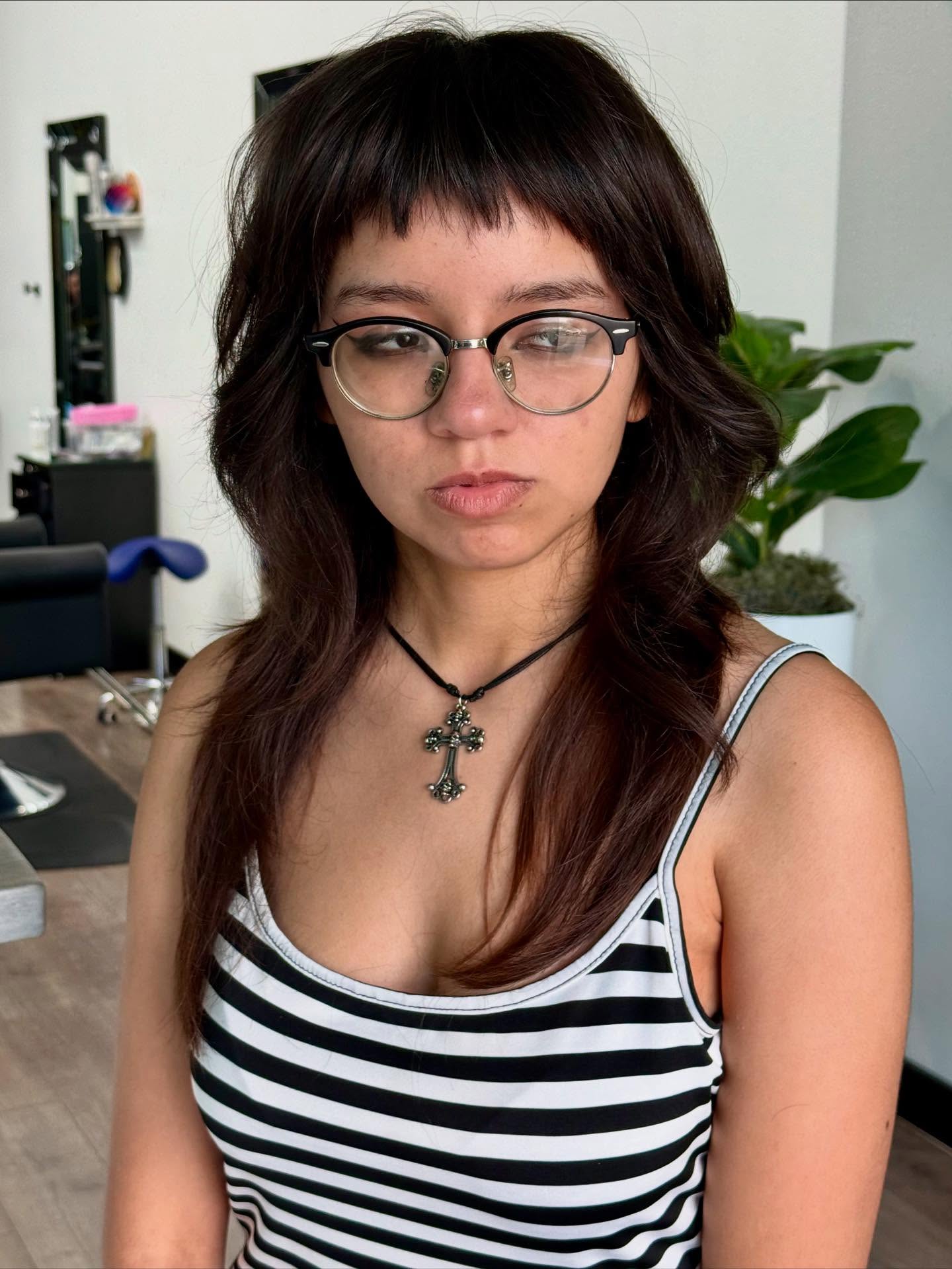 Choppy Micro-Fringe with Winged Shag Layers