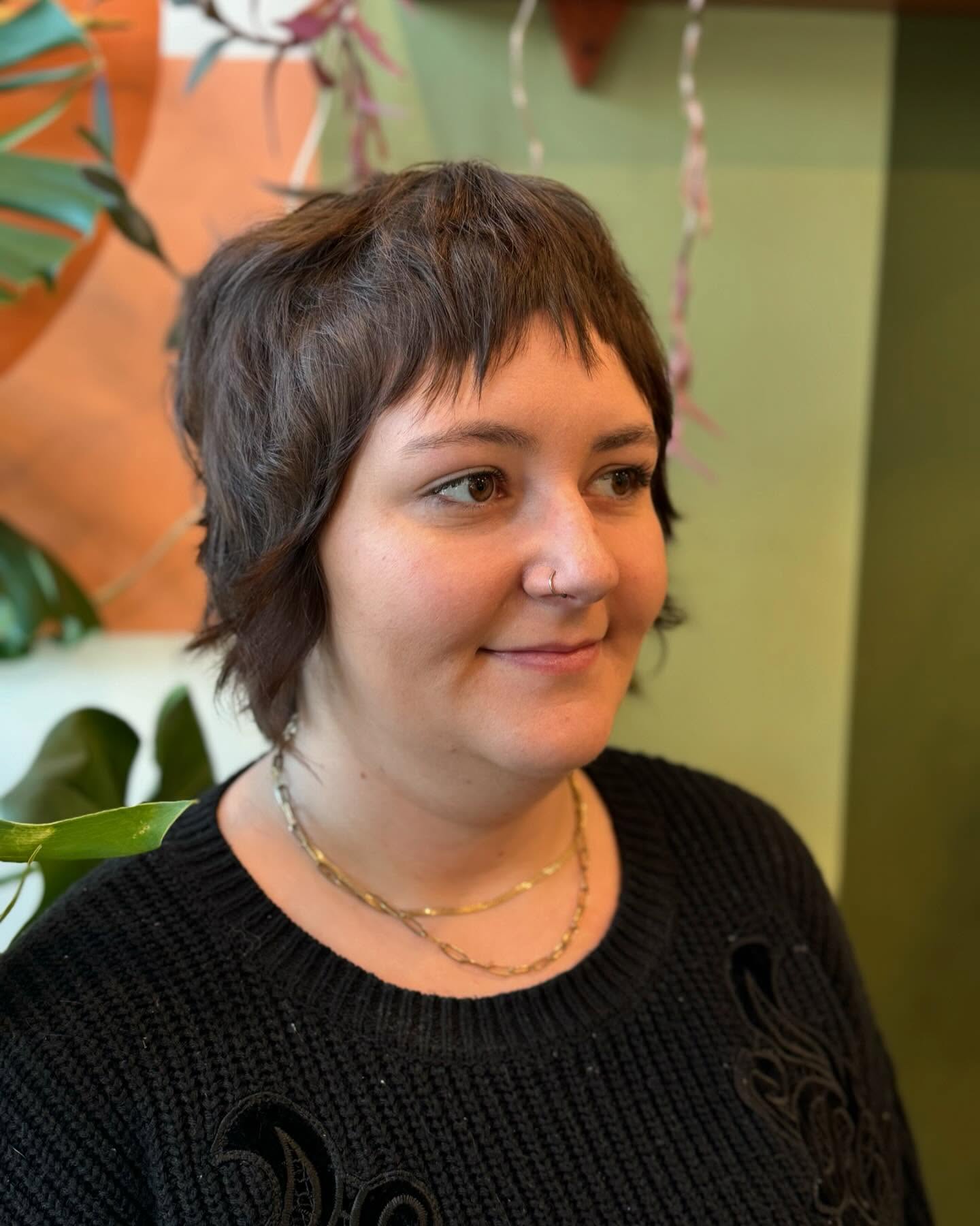Choppy Textured Pixie-Mullet with Micro Fringe