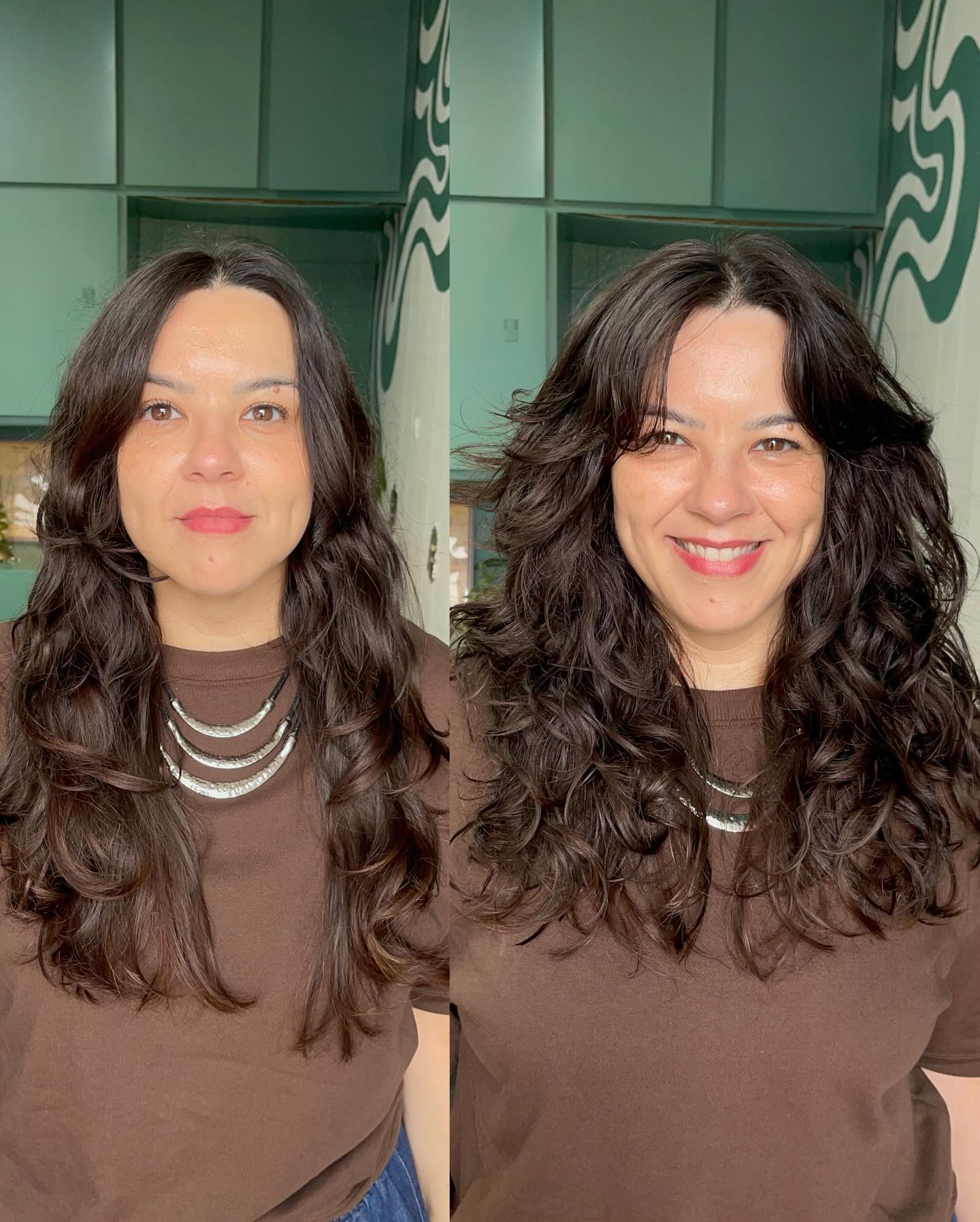 Long Layered Cut with Center Curtain and Diffuser‑Ready Layers