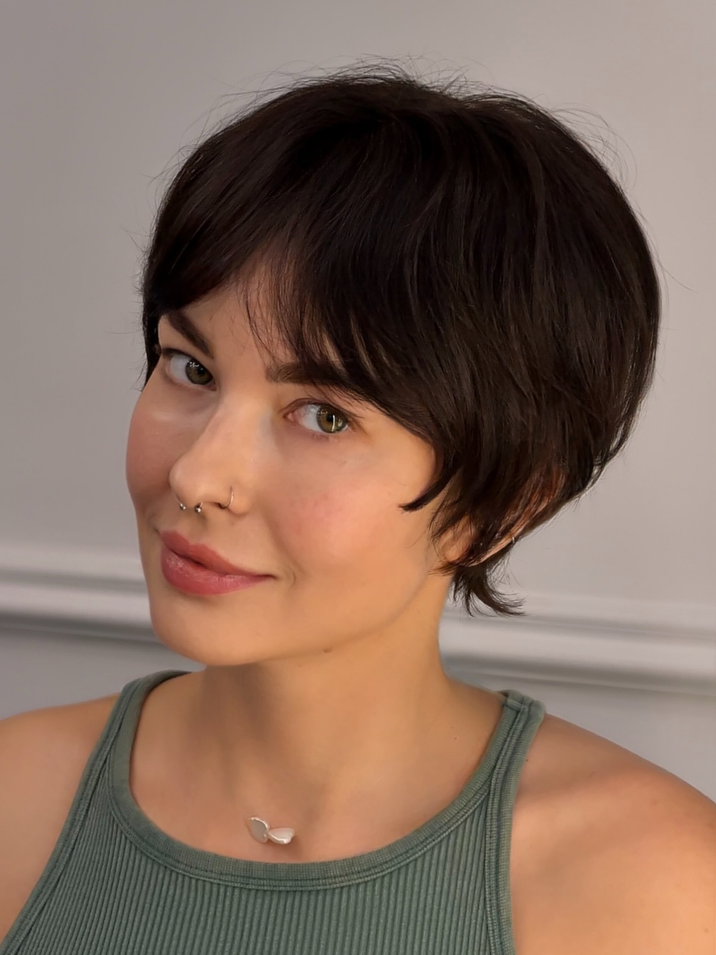 Soft Textured Pixie with Curtain Bangs
