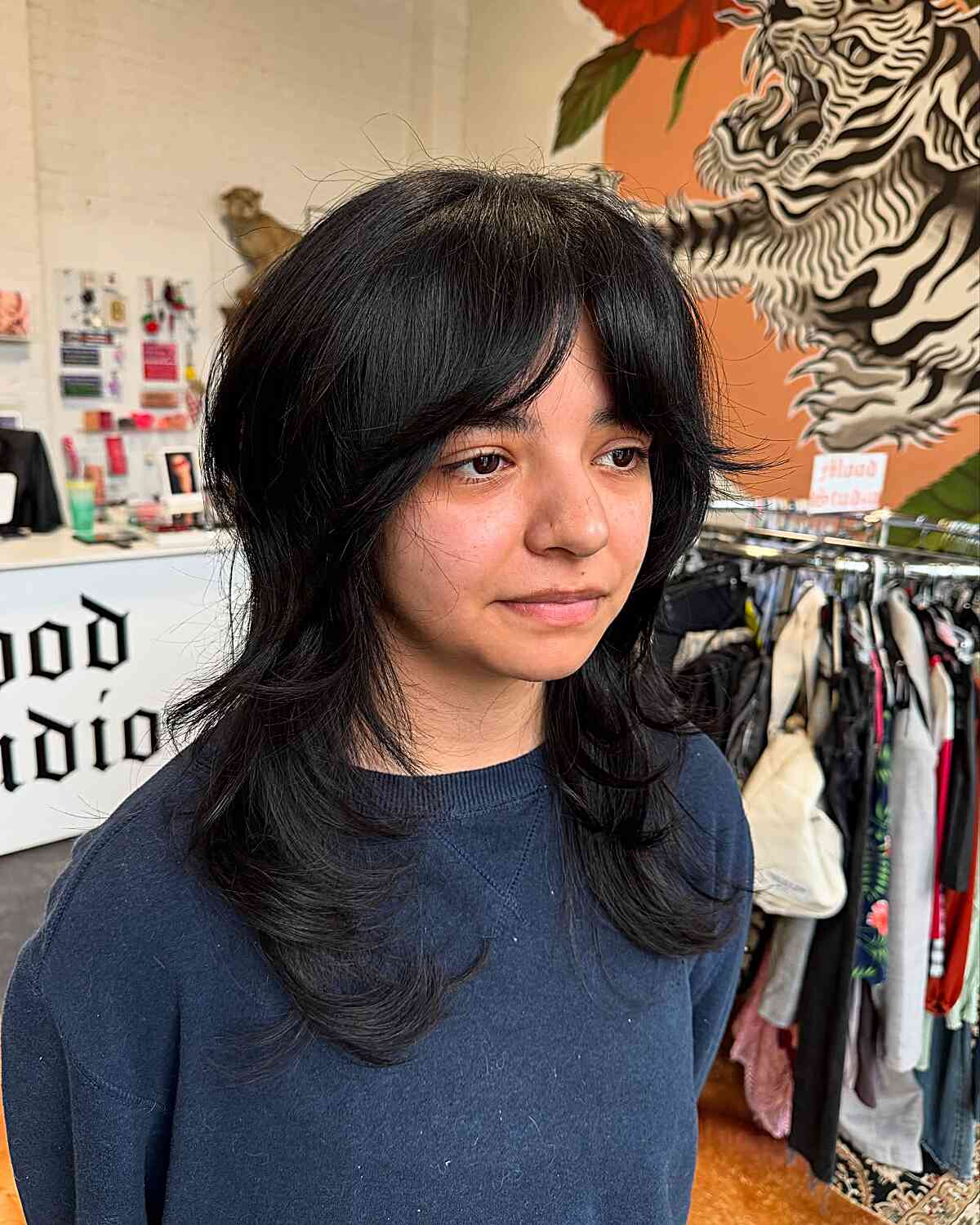Fluffy Layered Haircut with Soft Bangs