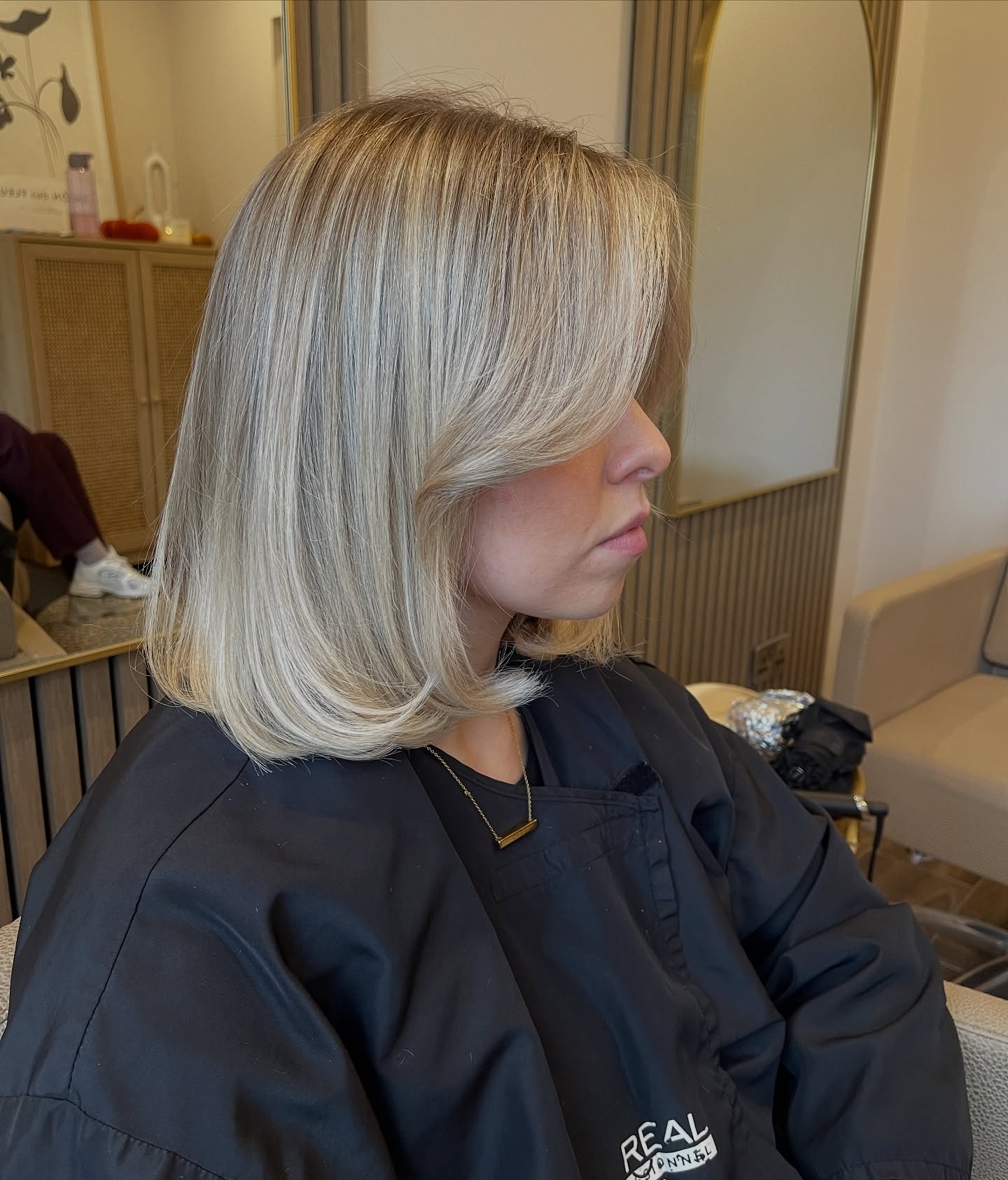 Chic Blunt Cut with Soft Face-Framing Layers