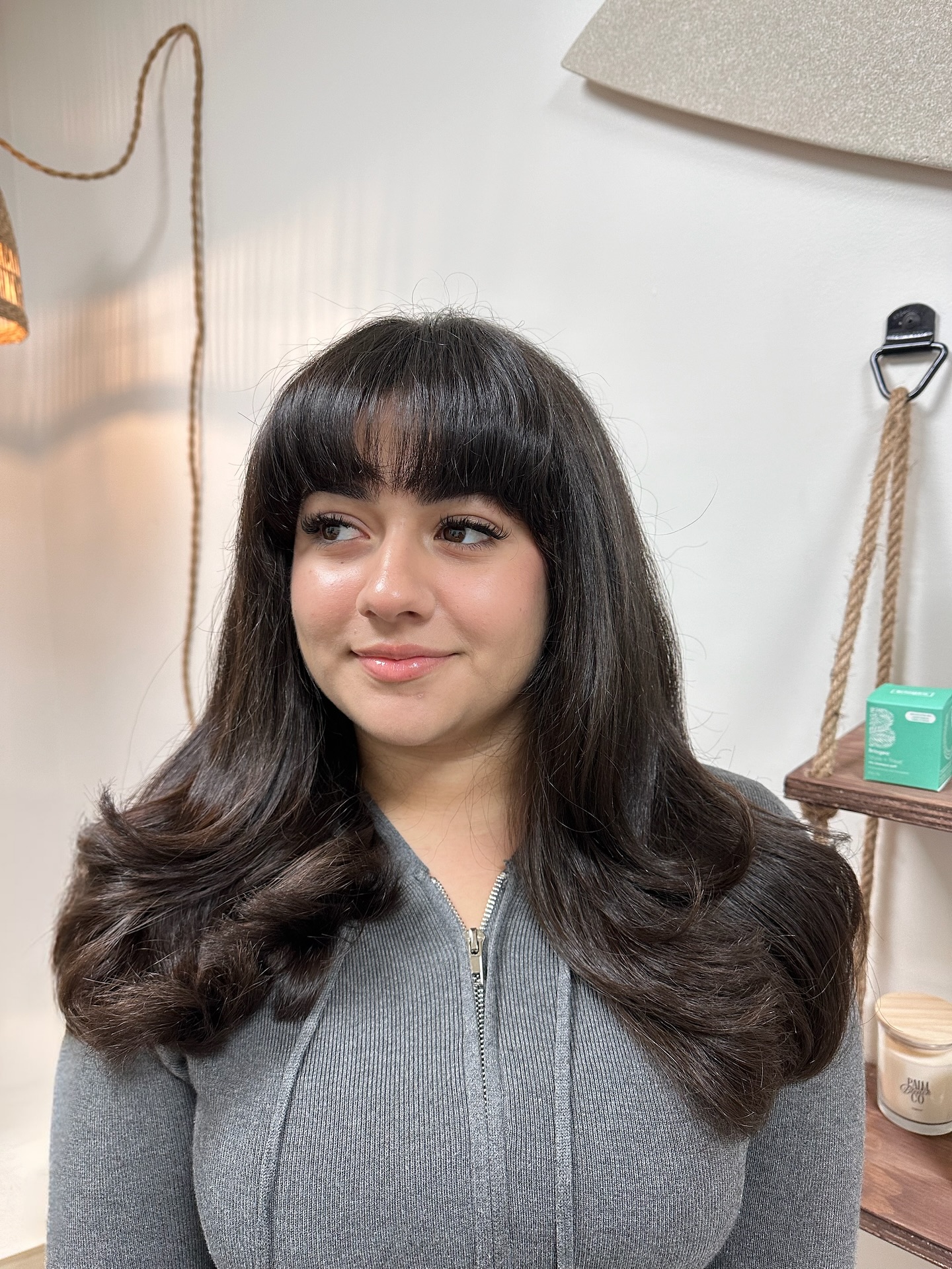 Chic Layered Cut with Soft Bangs