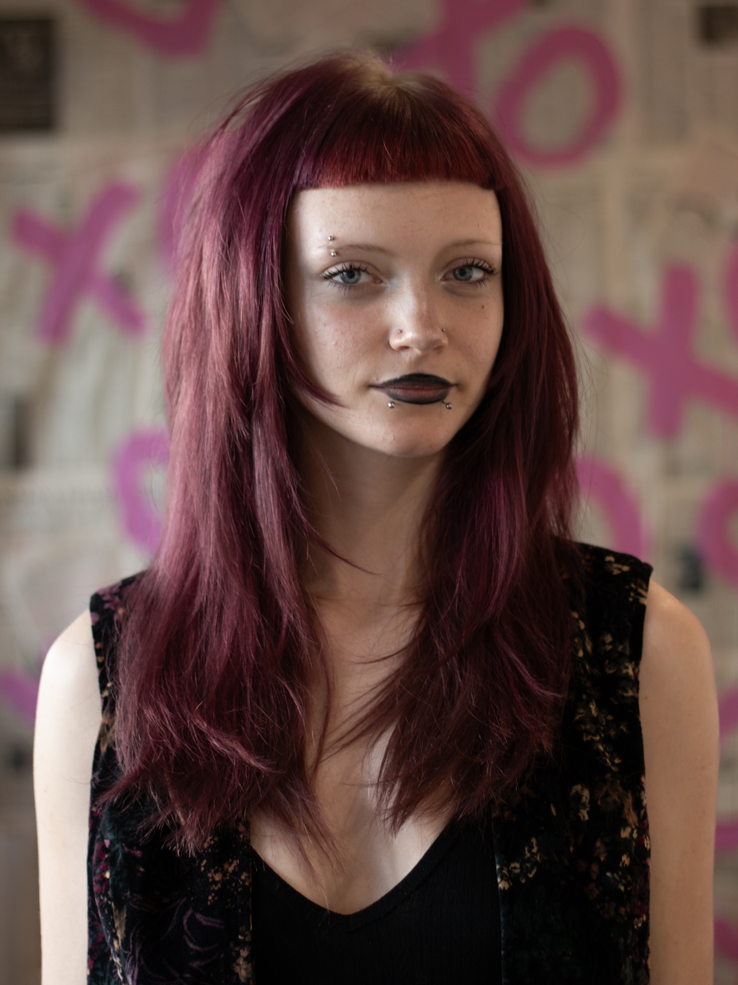 Edgy Long Cut with Bold Straight Bangs