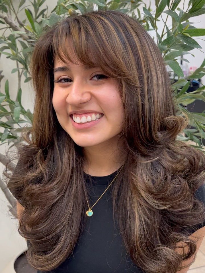 Layered Cut with Soft Textured Bangs