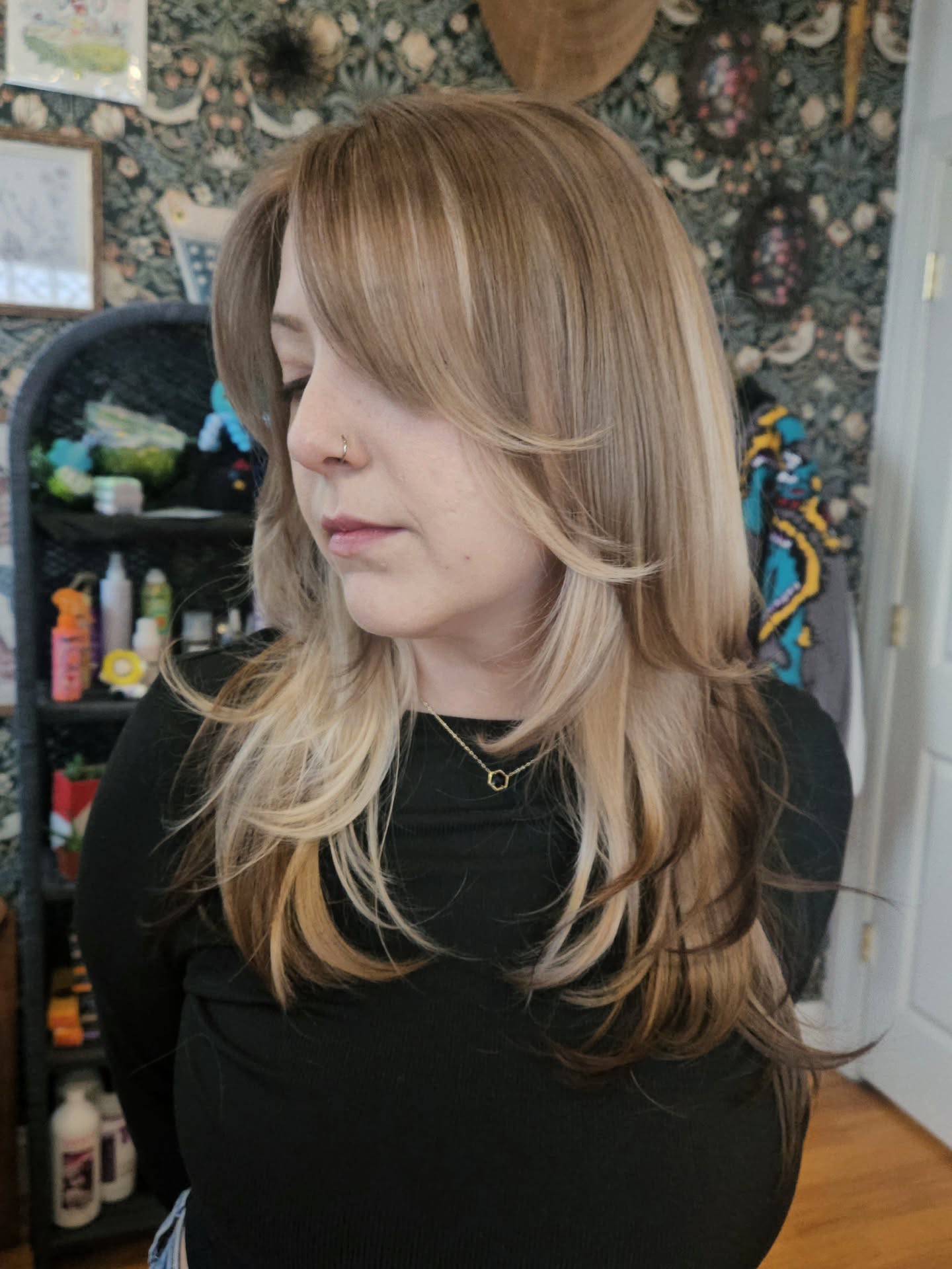 Modern Blended Long Cut with Subtle Bangs