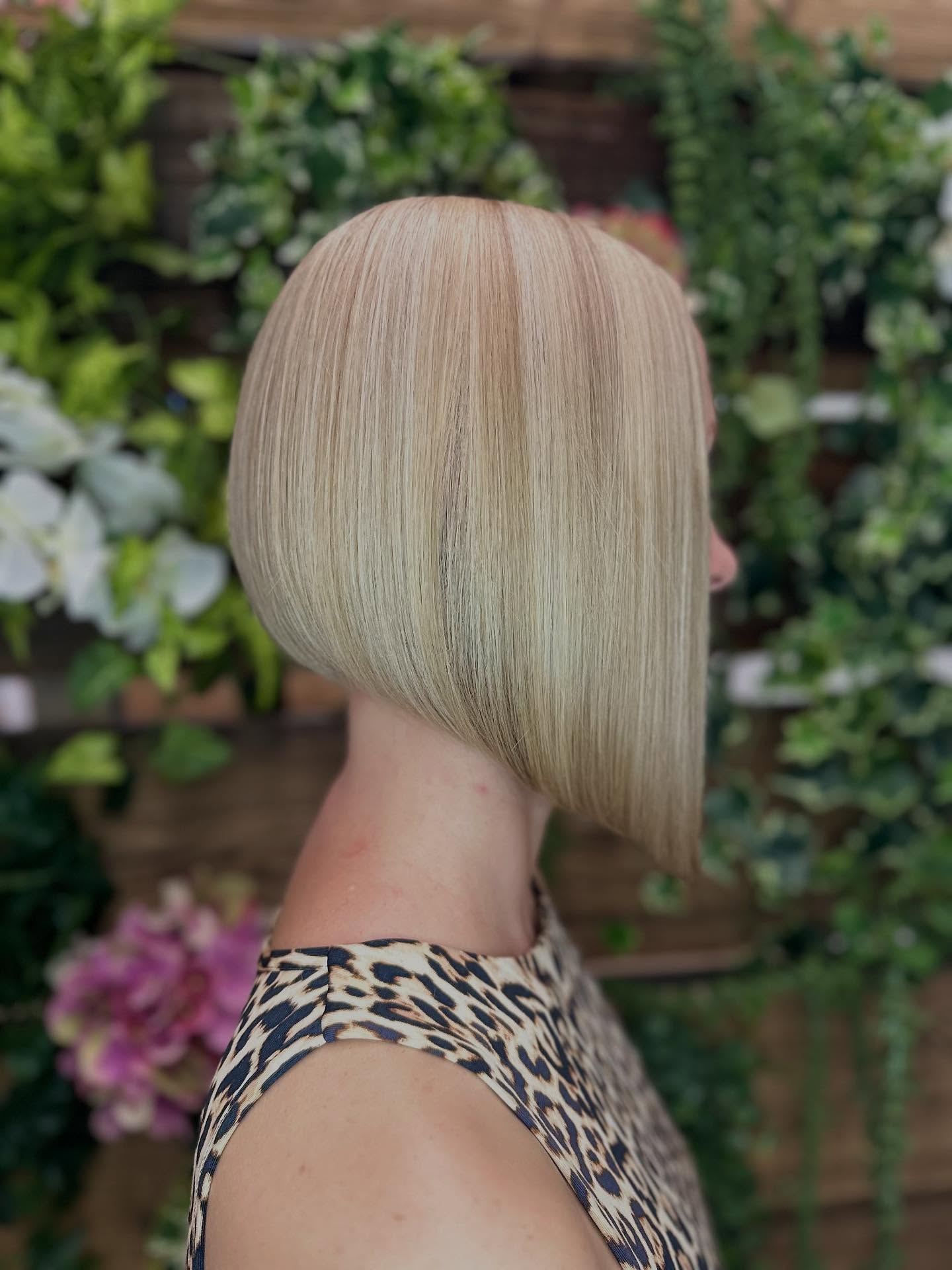 Modern Sleek Blonde A-Line Bob