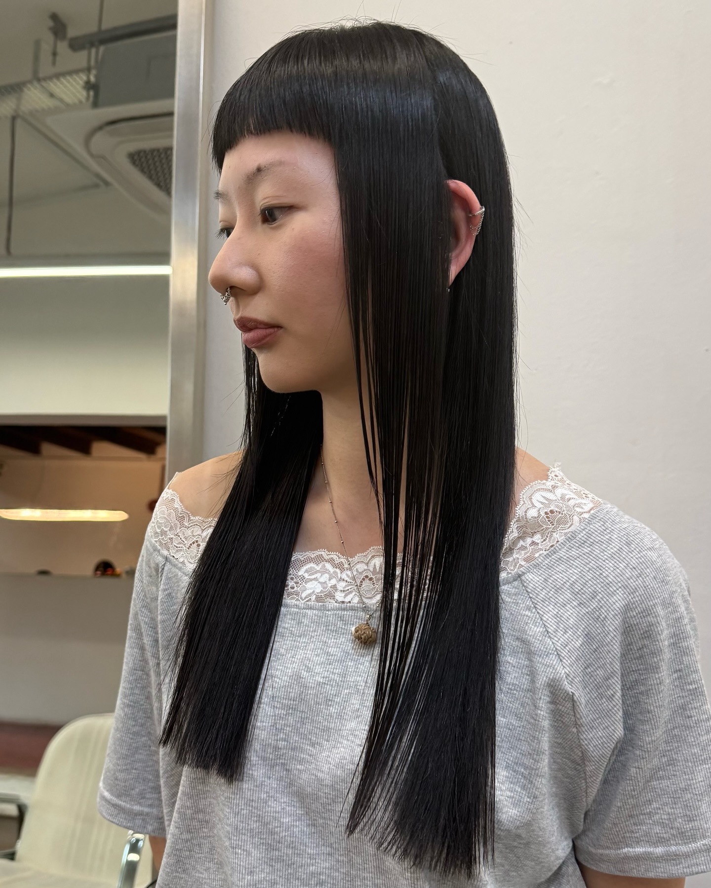 Trendy Blunt Cut with Straight Bangs