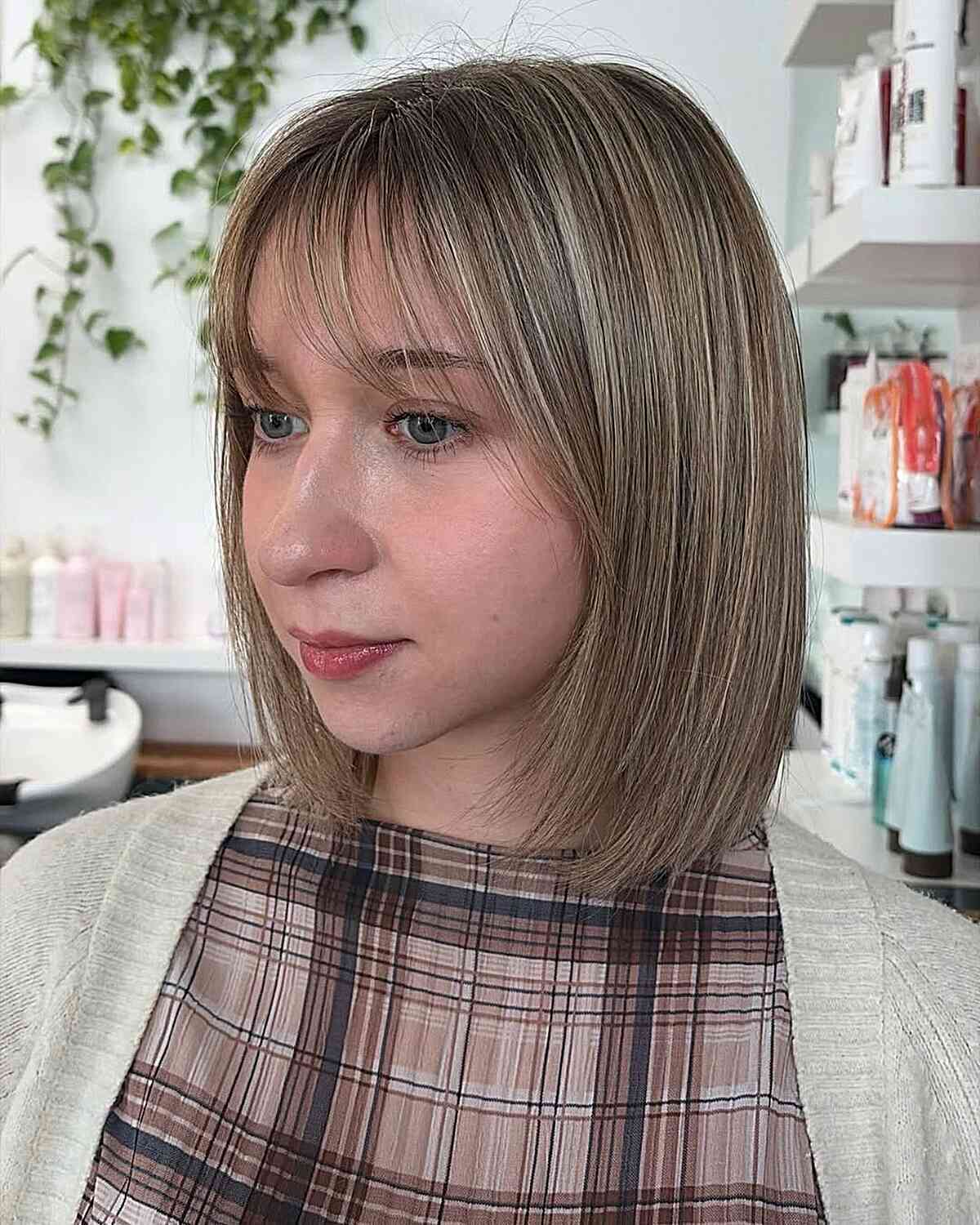 Textured Bob with Soft Bangs