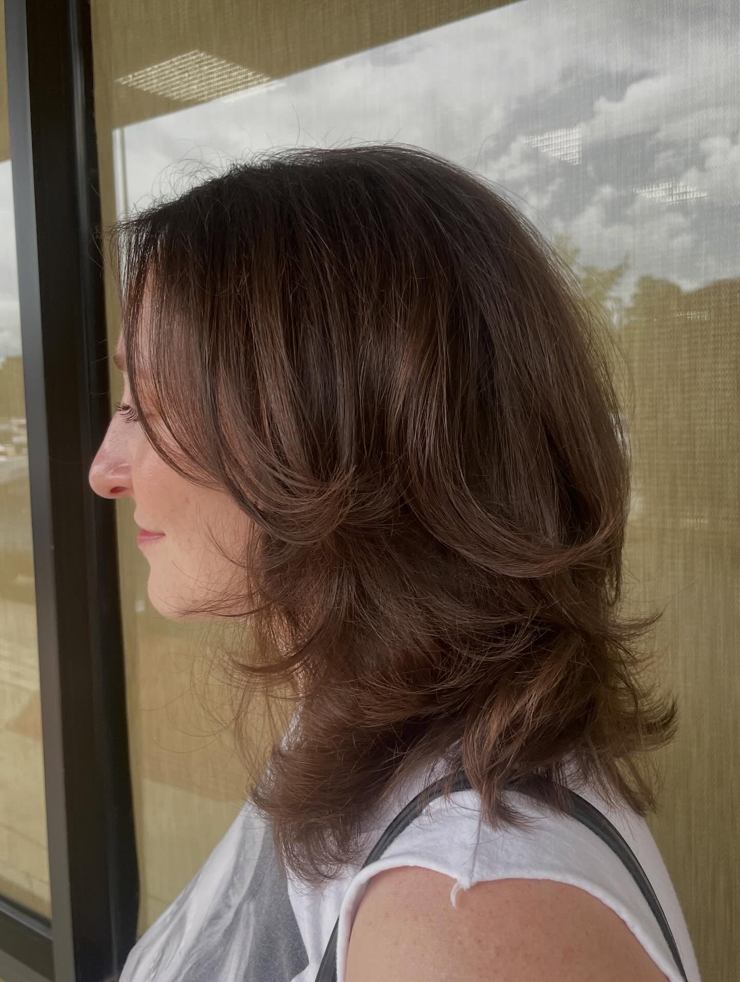 Layered Shoulder-Length Cut with Subtle Volume