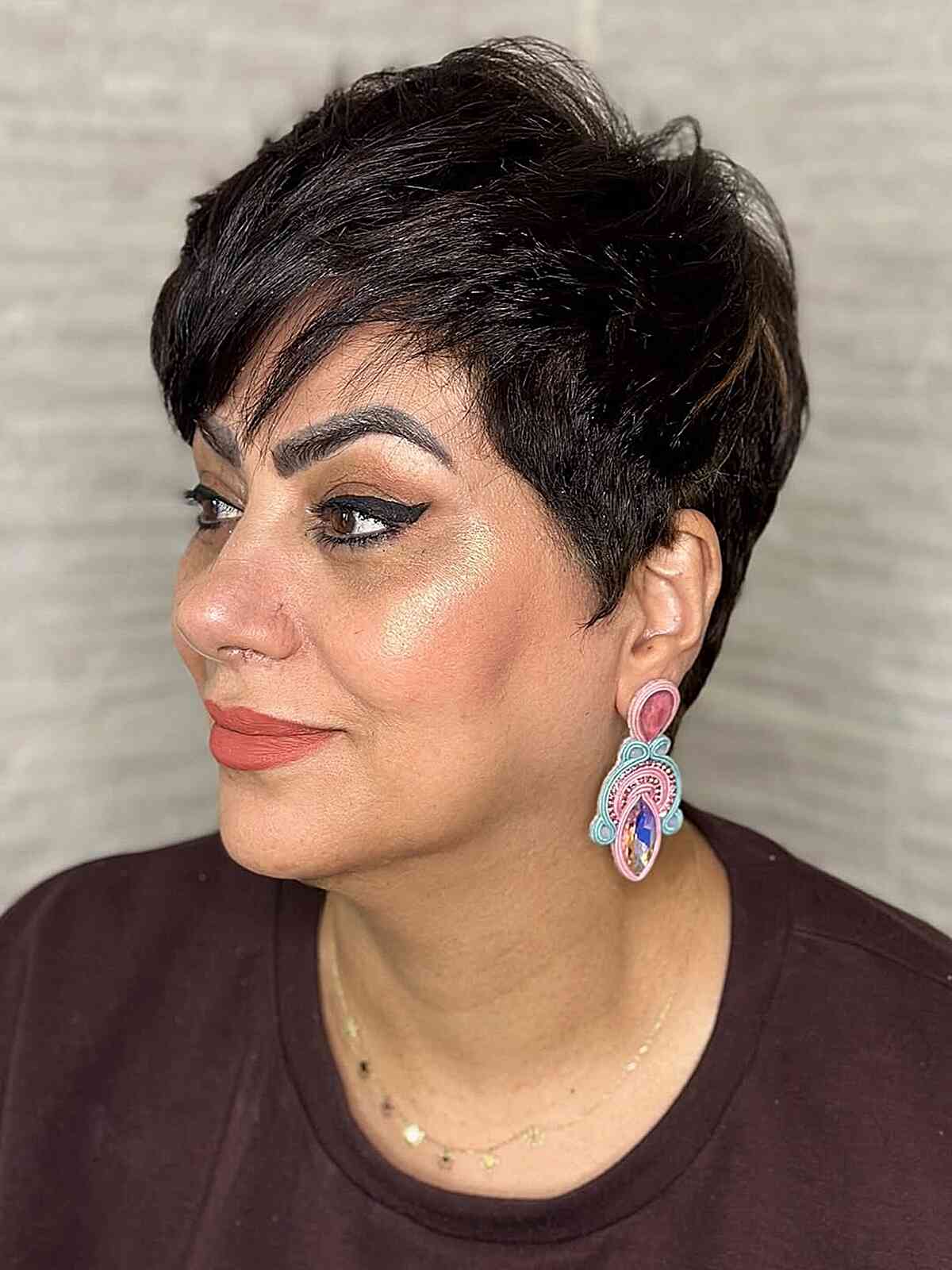 Modern Textured Pixie Cut for Over 50