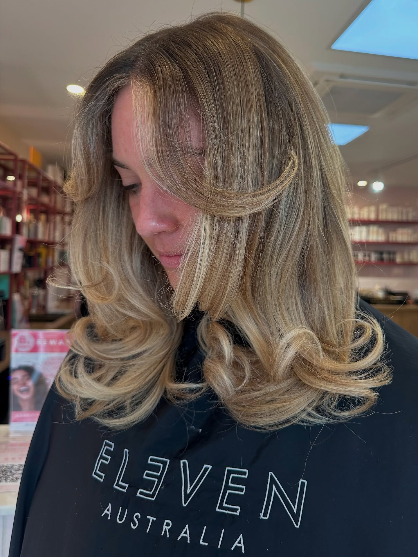 Soft Layered Curls with Sunlit Highlights